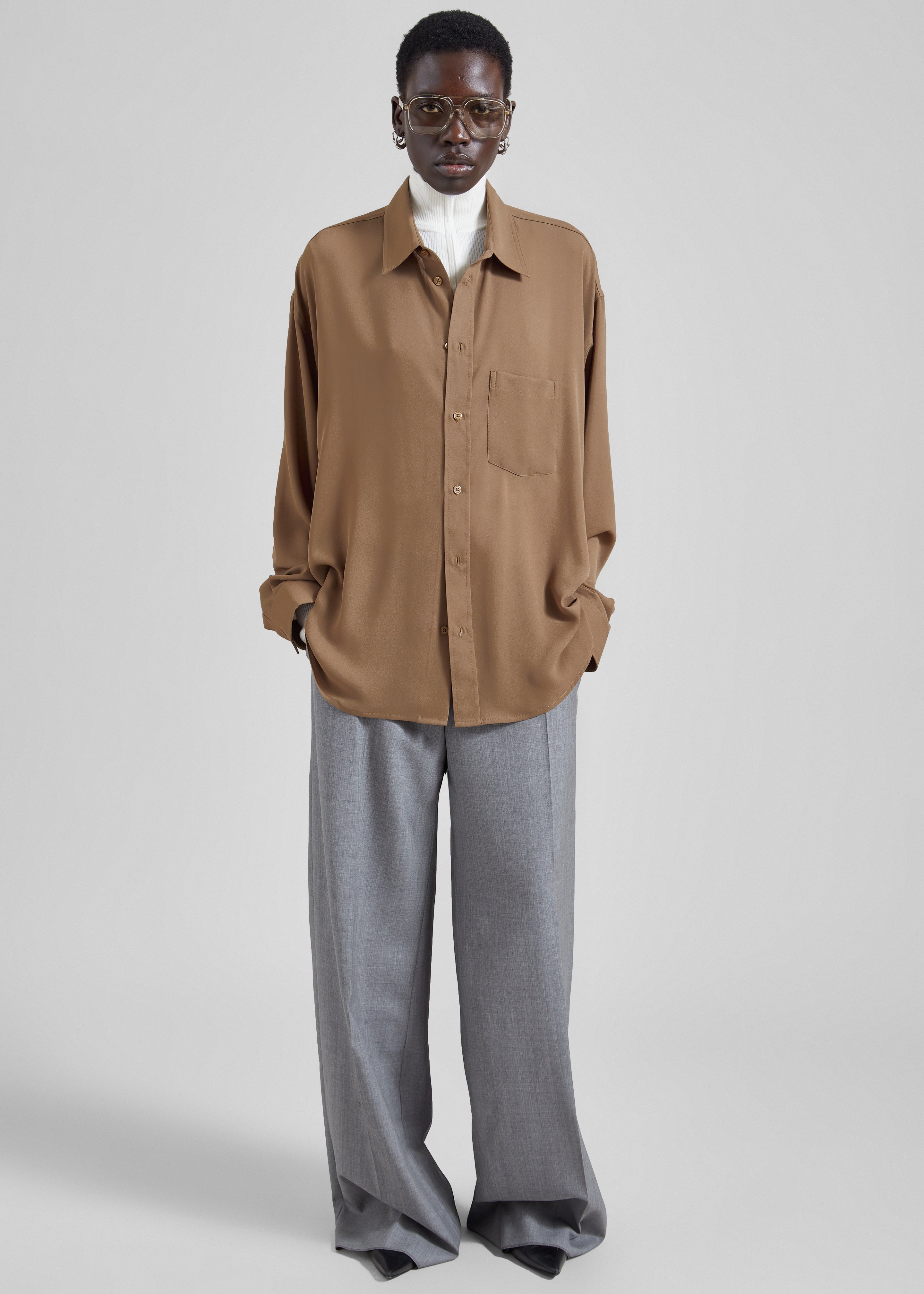 Rema Shirt - Khaki Brown - 2