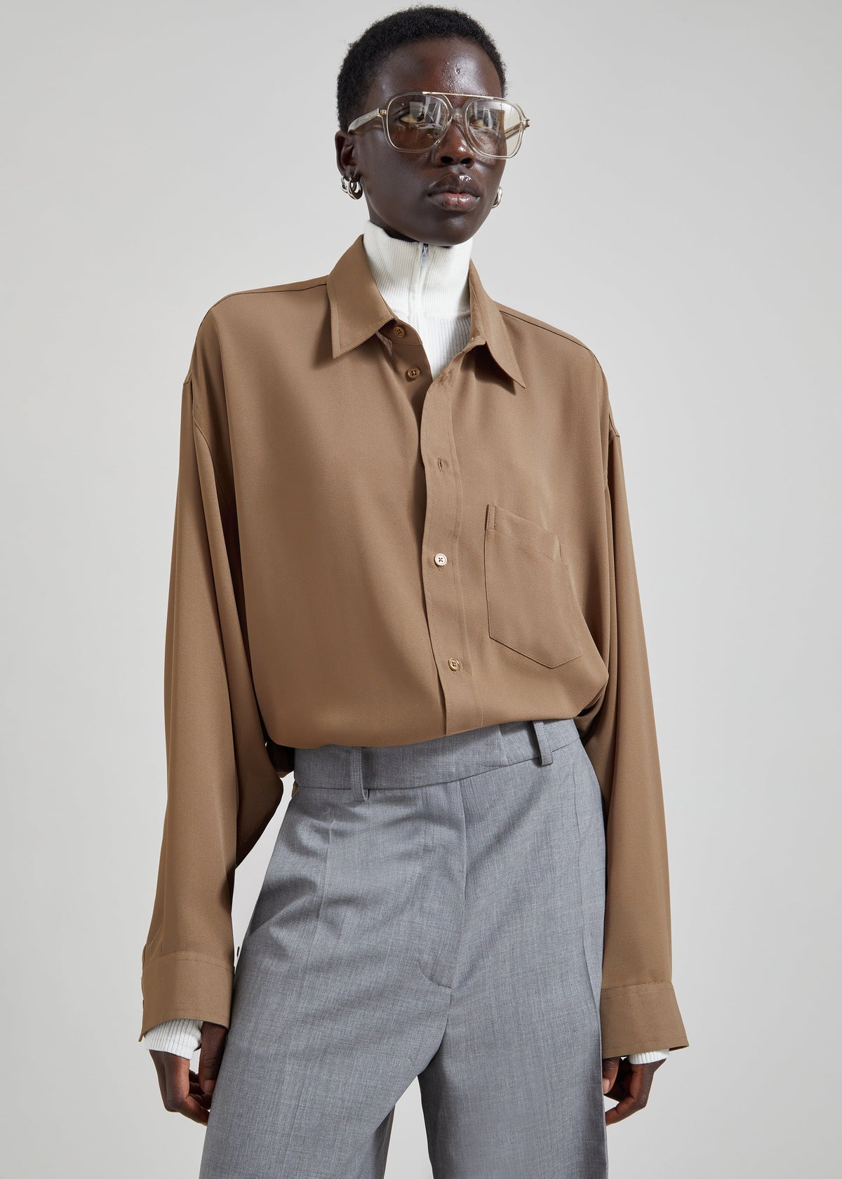 Rema Shirt - Khaki Brown - 1
