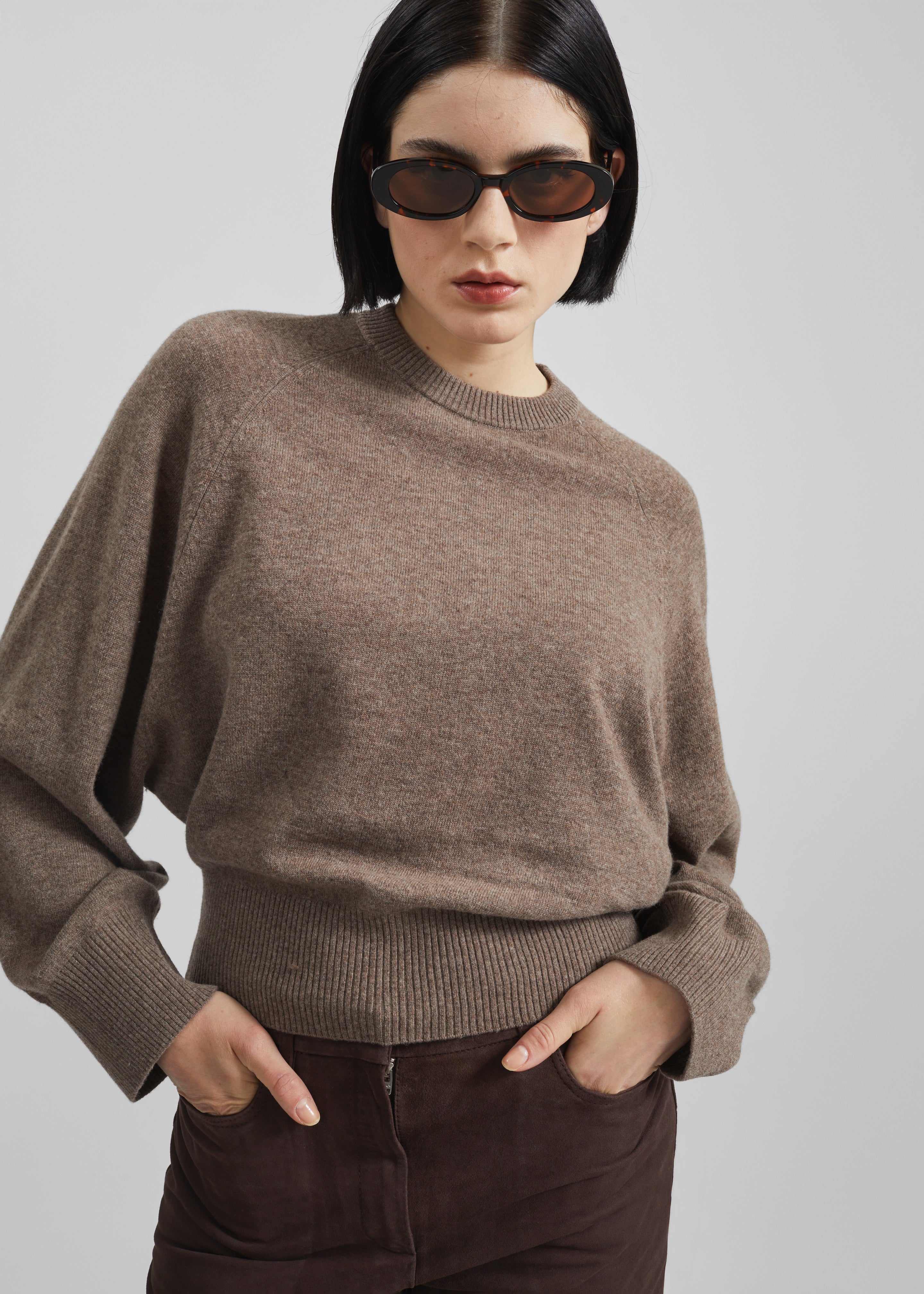 Remain Bat Sleeve Crewneck - Walnut - 1