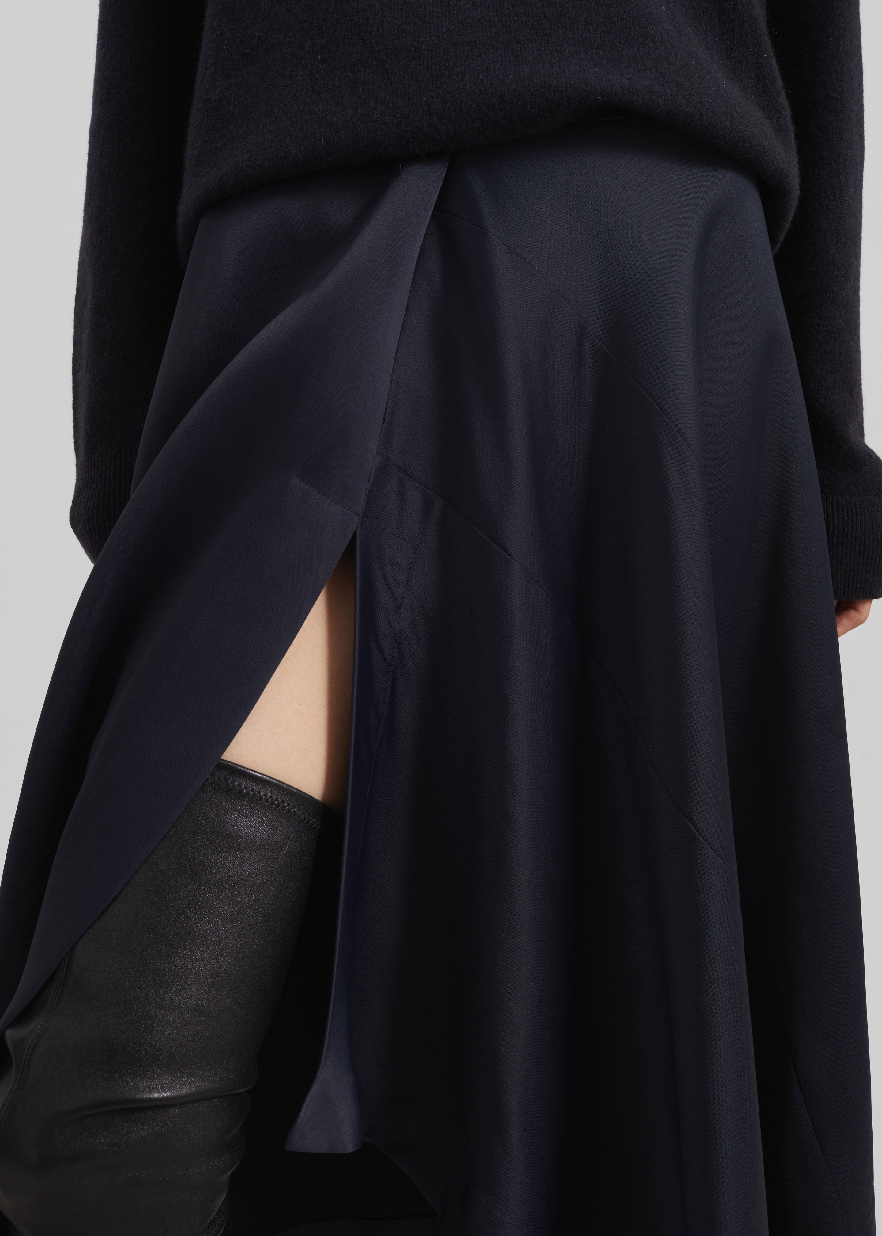 Remain Draped Skirt - Blue Graphite - 4