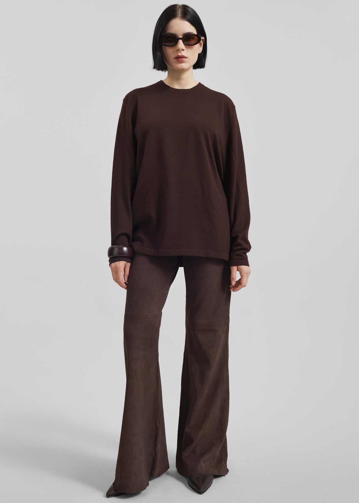 Remain Flared Suede Pants - Chicory Coffee - 5