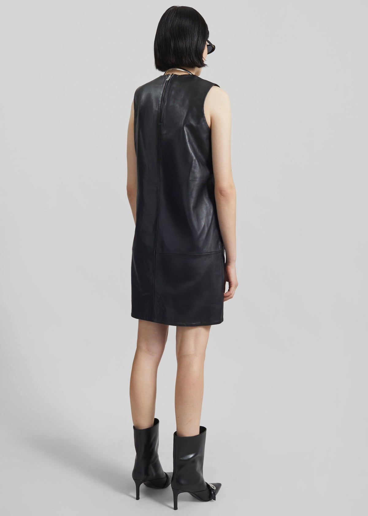 Remain Mini Leather Dress - Black - 5
