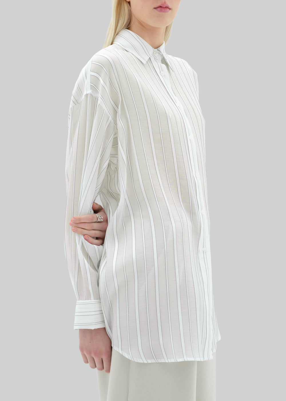 Remain Oversize Shirt - Cloud Dancer Comb