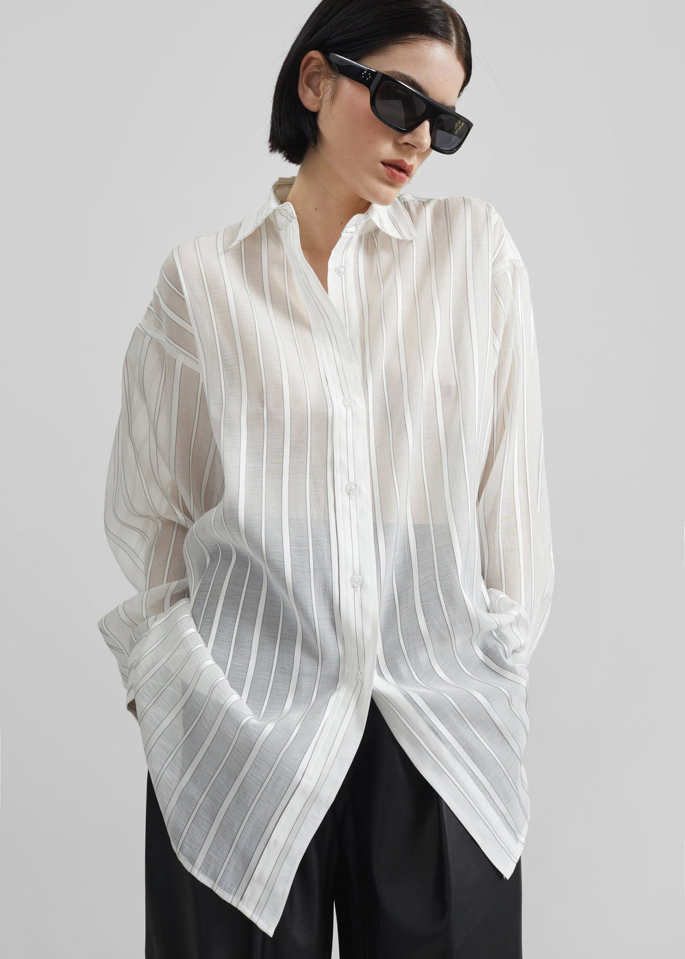 Remain Oversize Shirt - Cloud Dancer Comb - 1