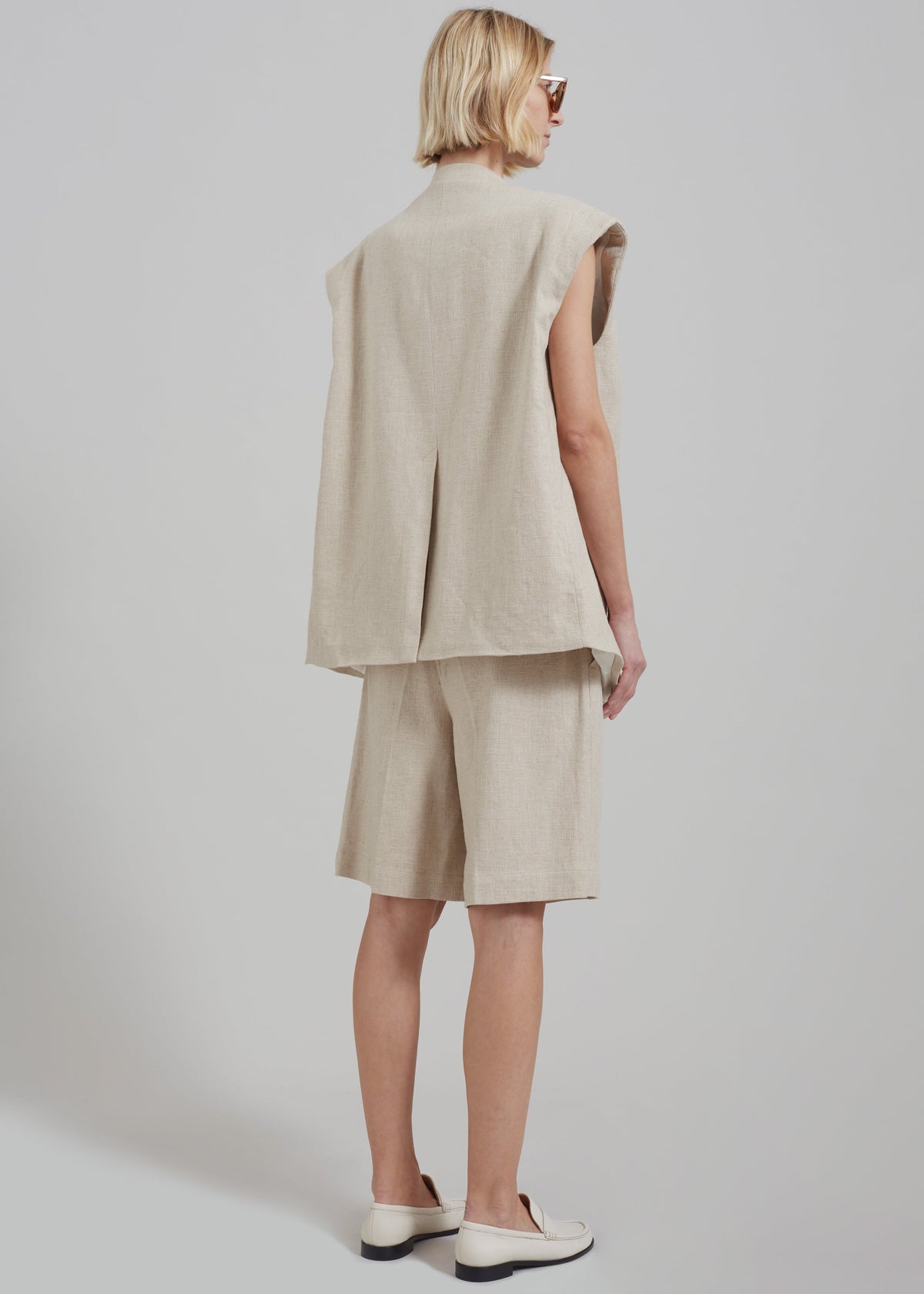 Remain Oversized Vest - Tofu Beige - 8