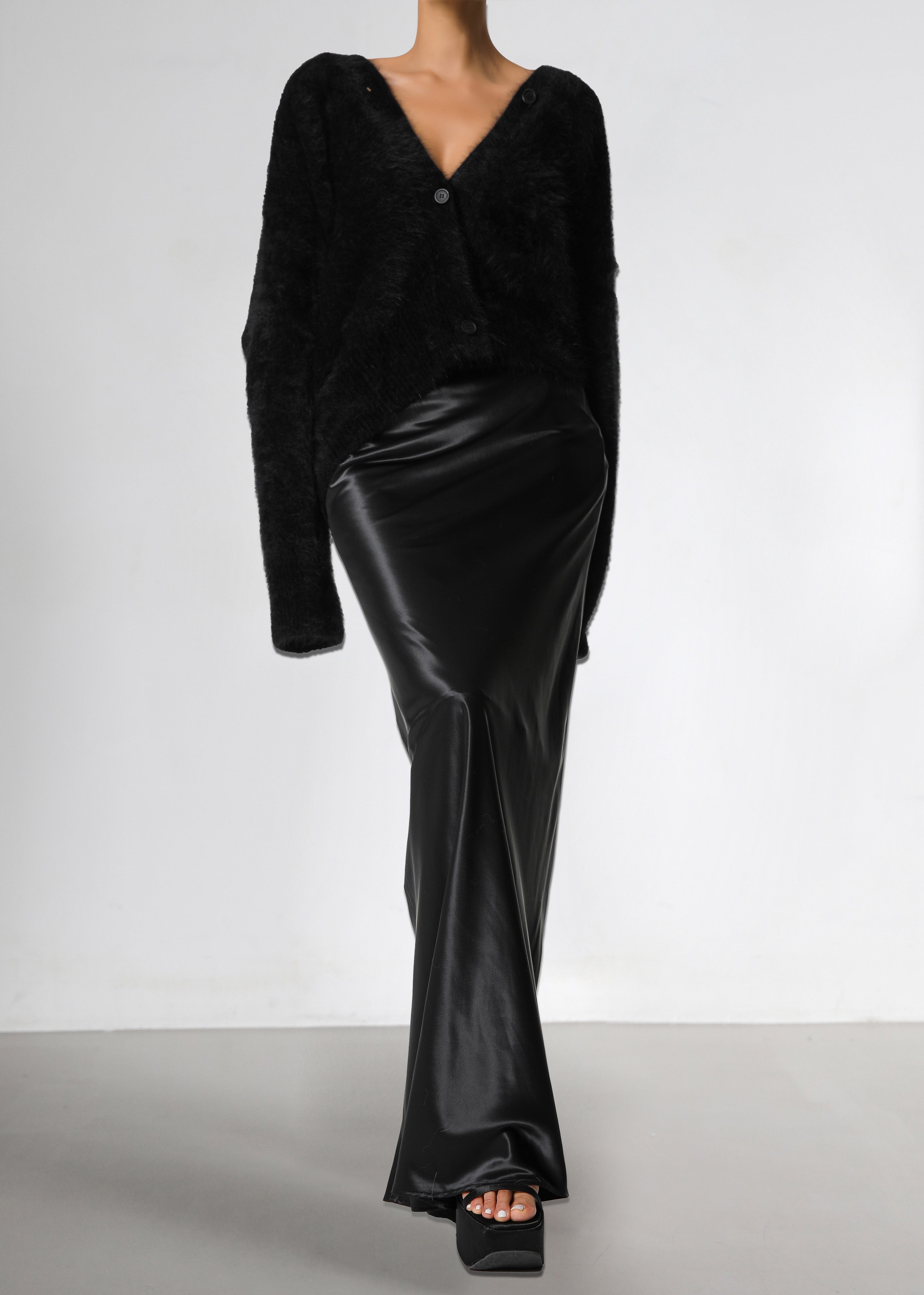 Renesmee Satin Skirt - Black - 3