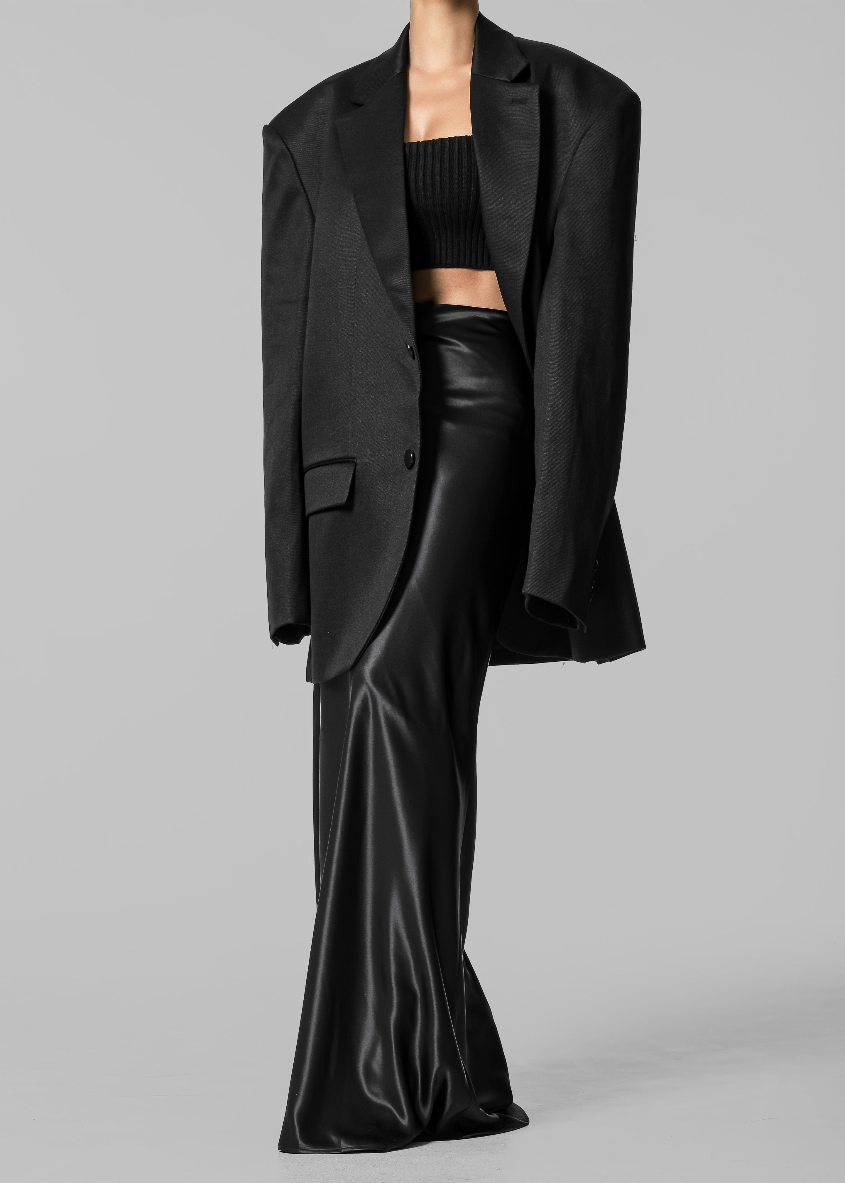Renesmee Satin Skirt - Black - 2