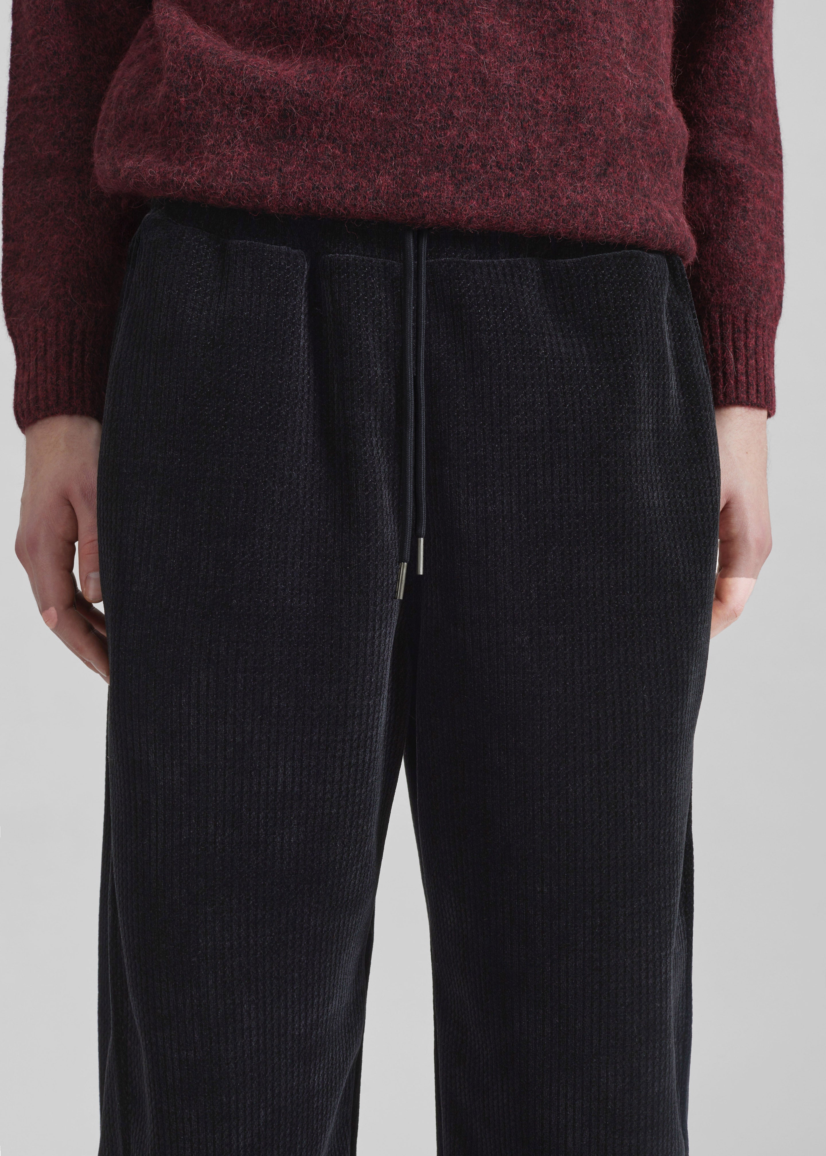Renzo Velvet Pants - Black - 3