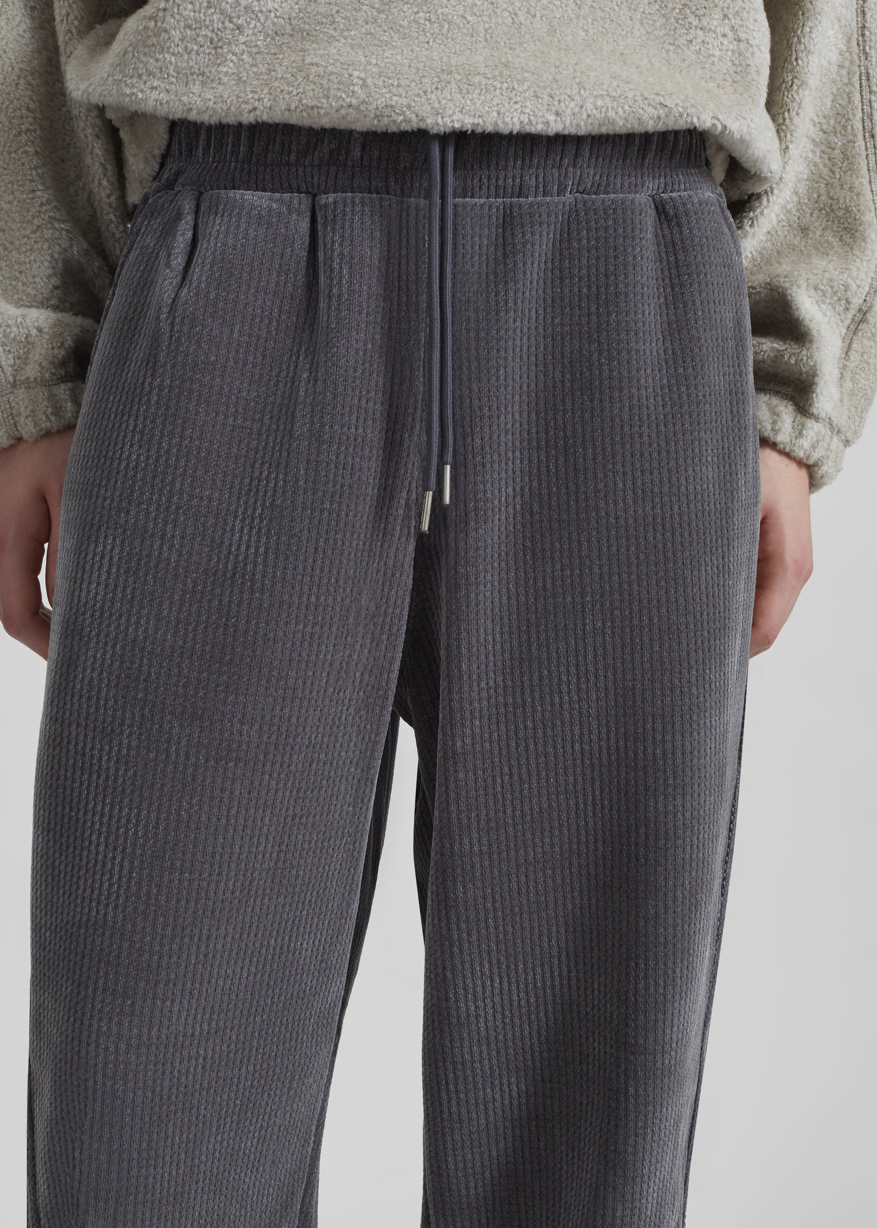 Renzo Velvet Pants - Grey - 3