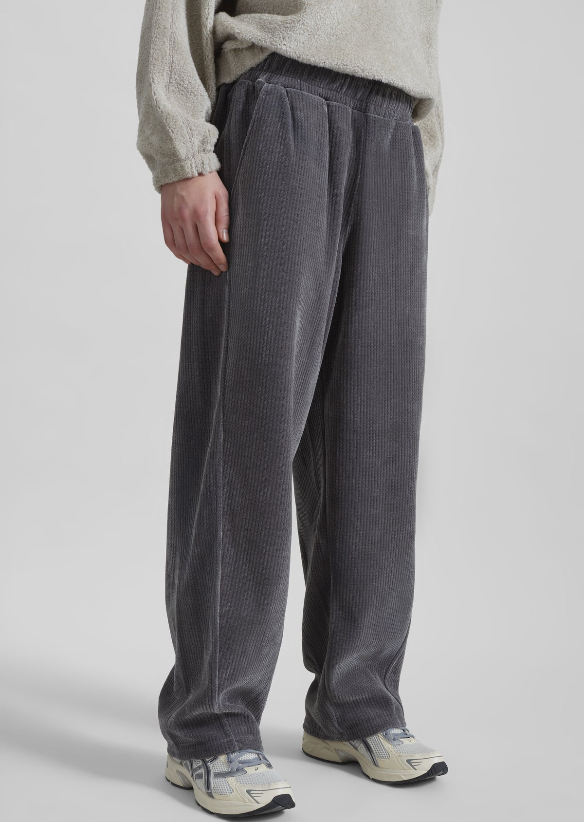 Renzo Velvet Pants - Grey - 2