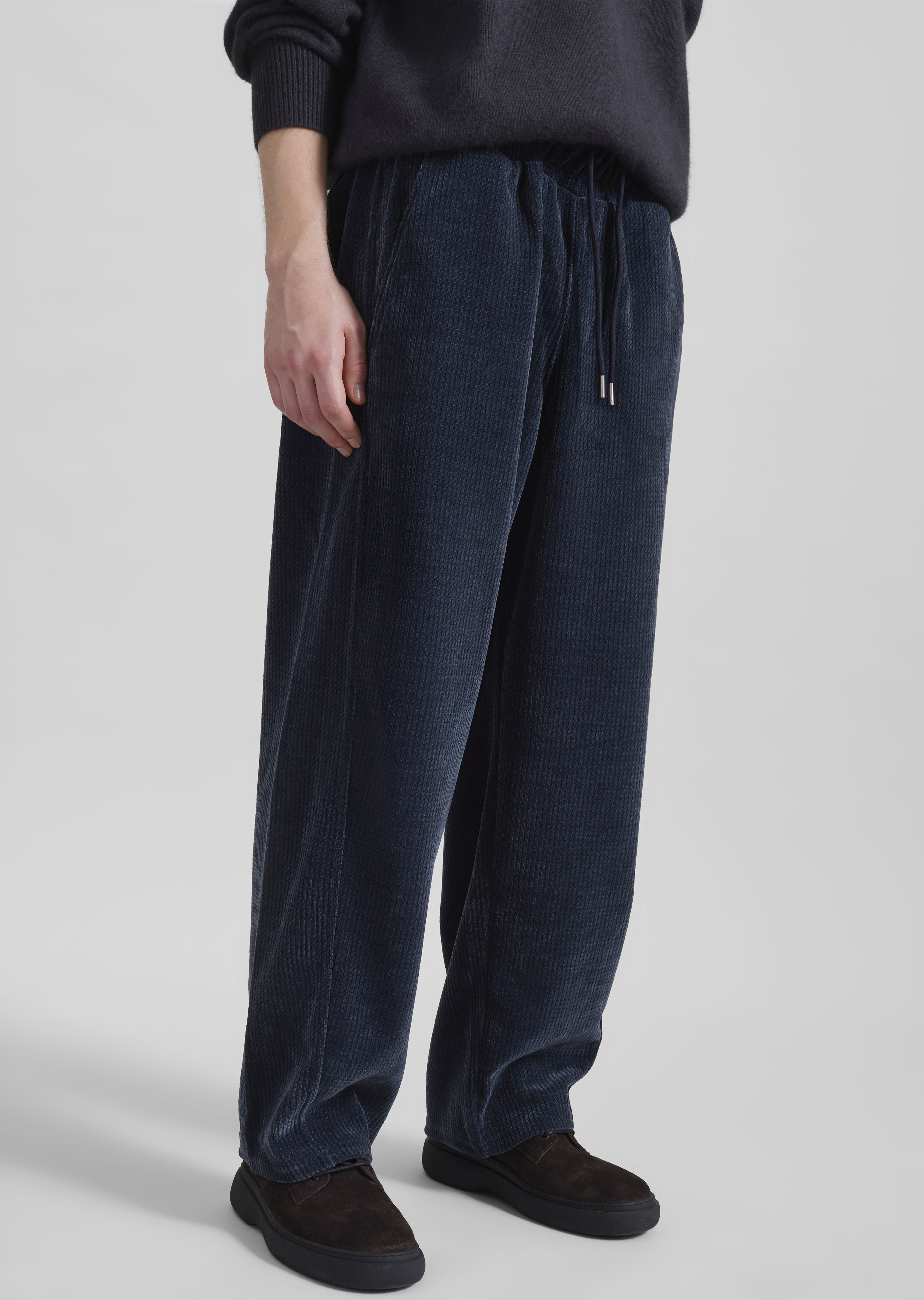 Renzo Velvet Pants - Navy - 5