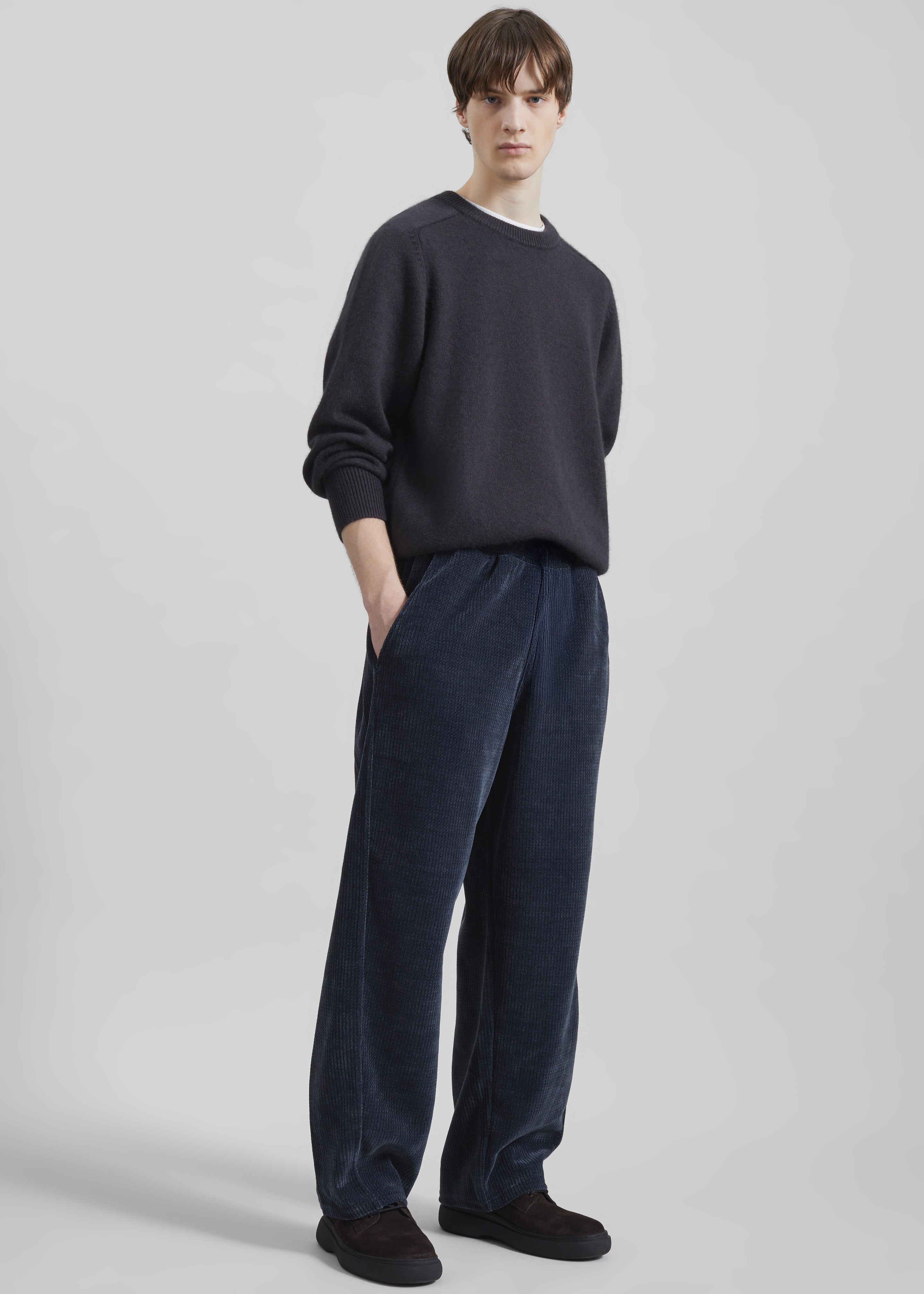 Renzo Velvet Pants - Navy - 4