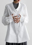 Revel Poplin Oversized Shirt - White