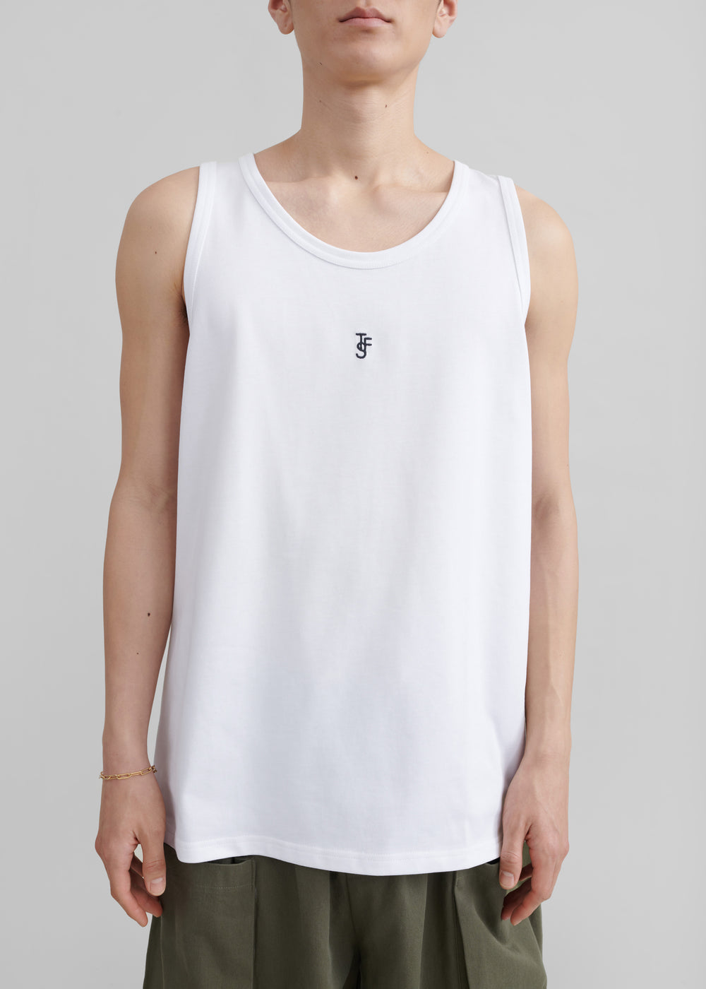 Rexy Embroidered Tank Top - White - 1