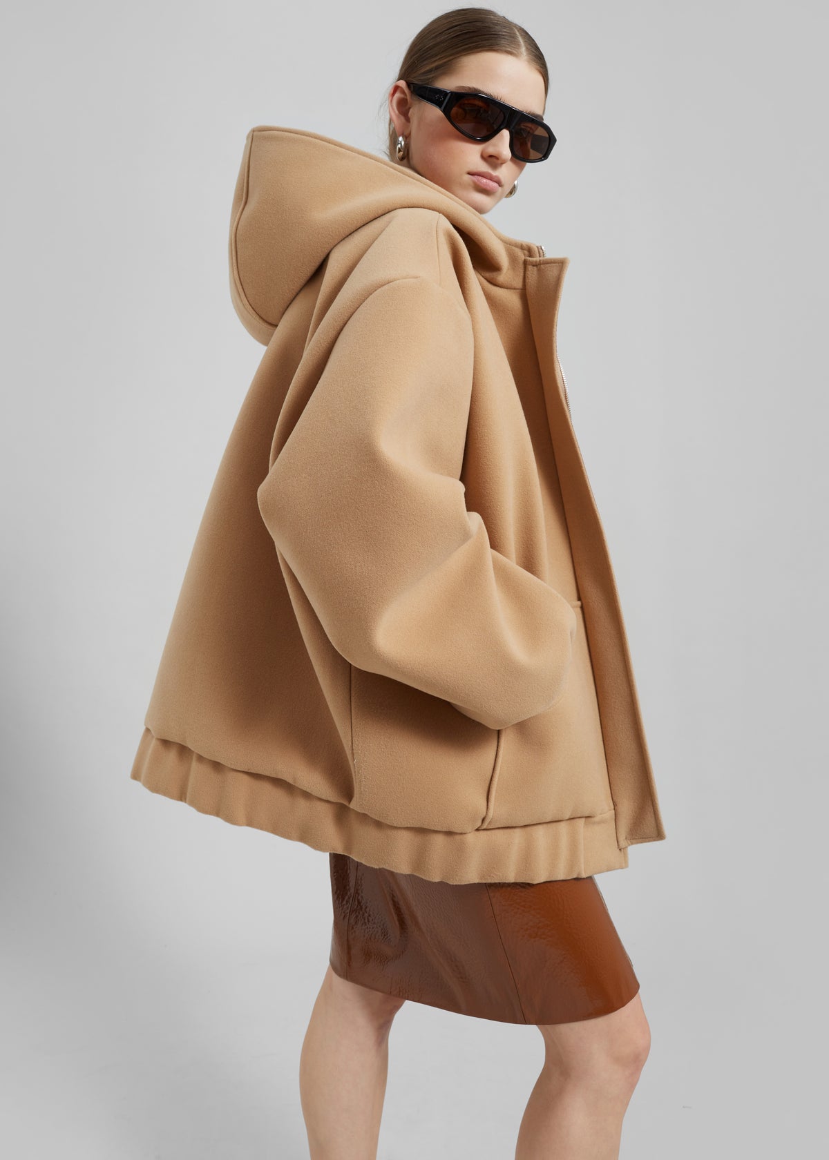 Rey Zip Up Hoodie - Beige - 12