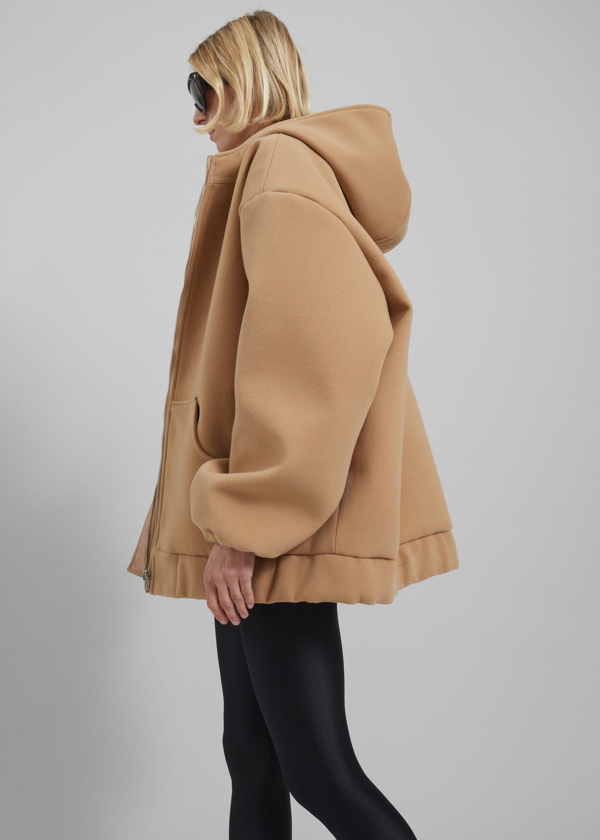 Rey Zip Up Hoodie - Beige - 10