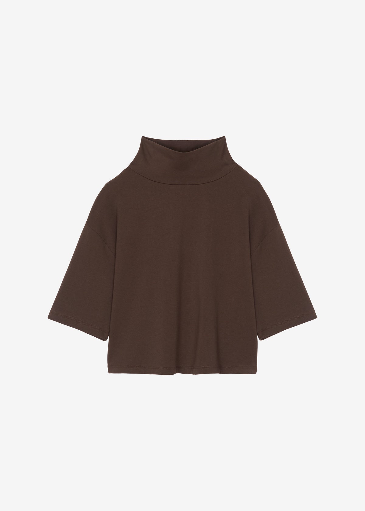 Reza Cropped Tee - Brown - 8