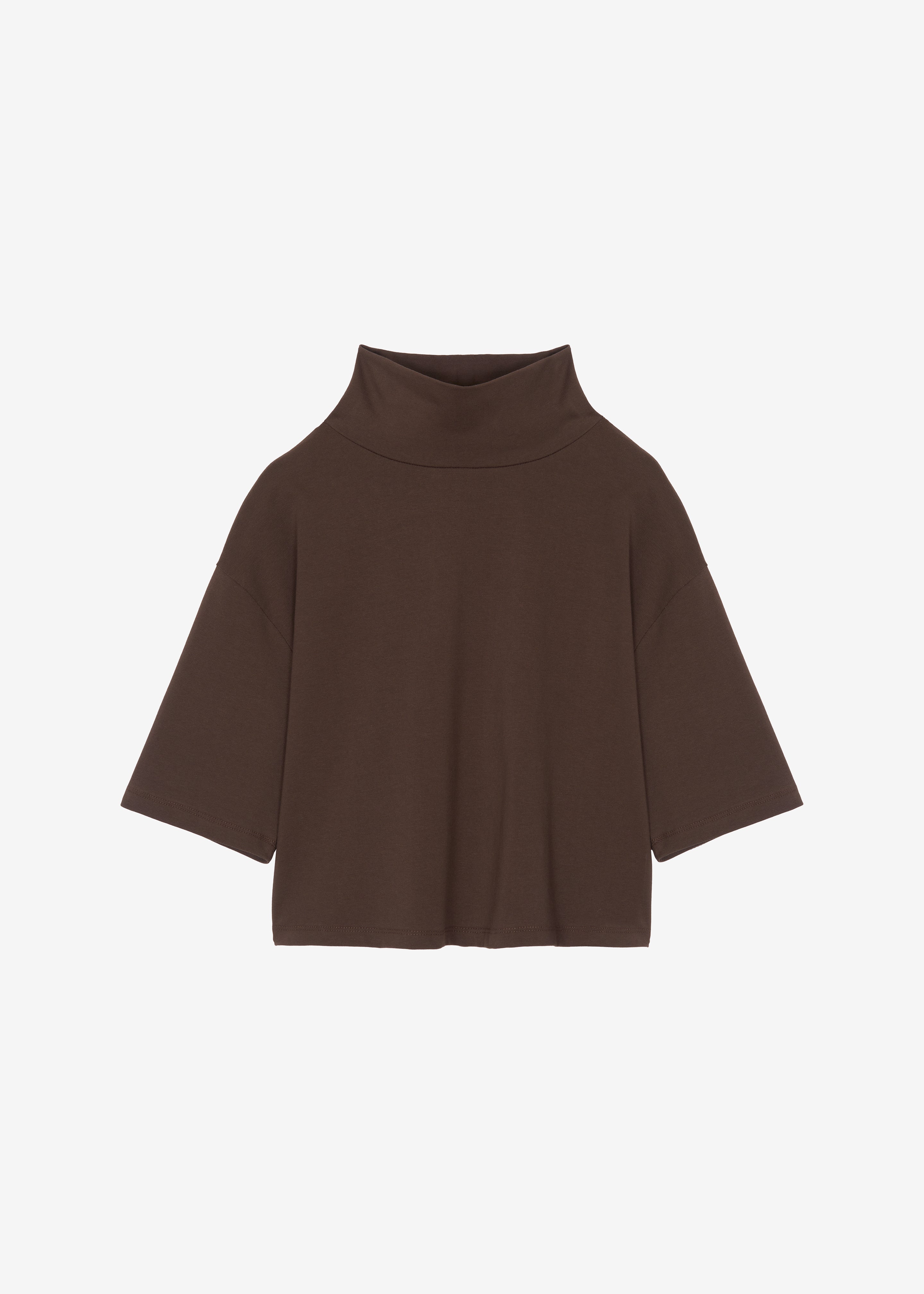 Reza Cropped Tee - Brown - 8