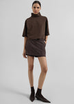 Reza Cropped Tee - Brown