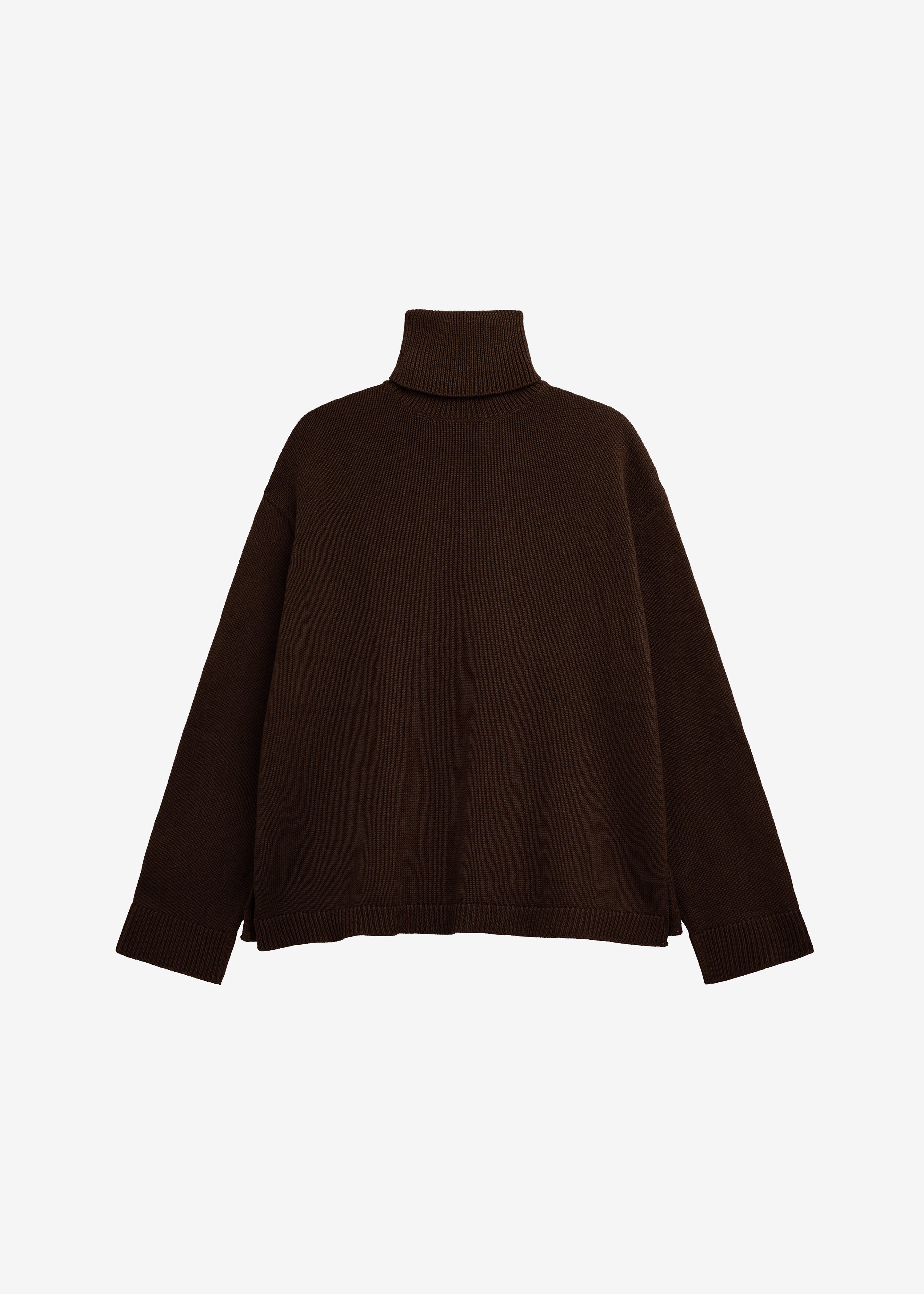 Rhea Trapeze Turtleneck - Dark Brown - 7