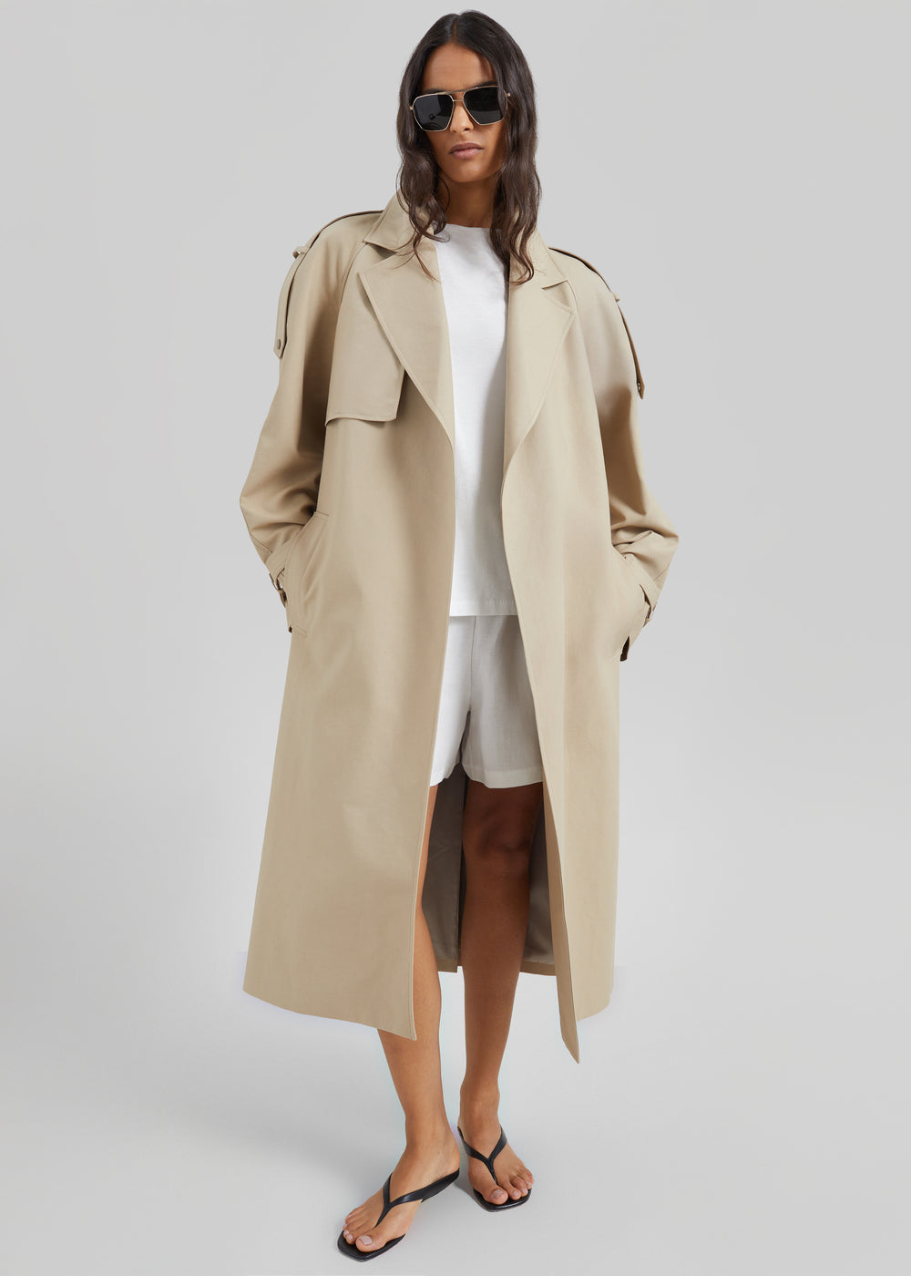 Rhodes Trench Coat - Natural - 1