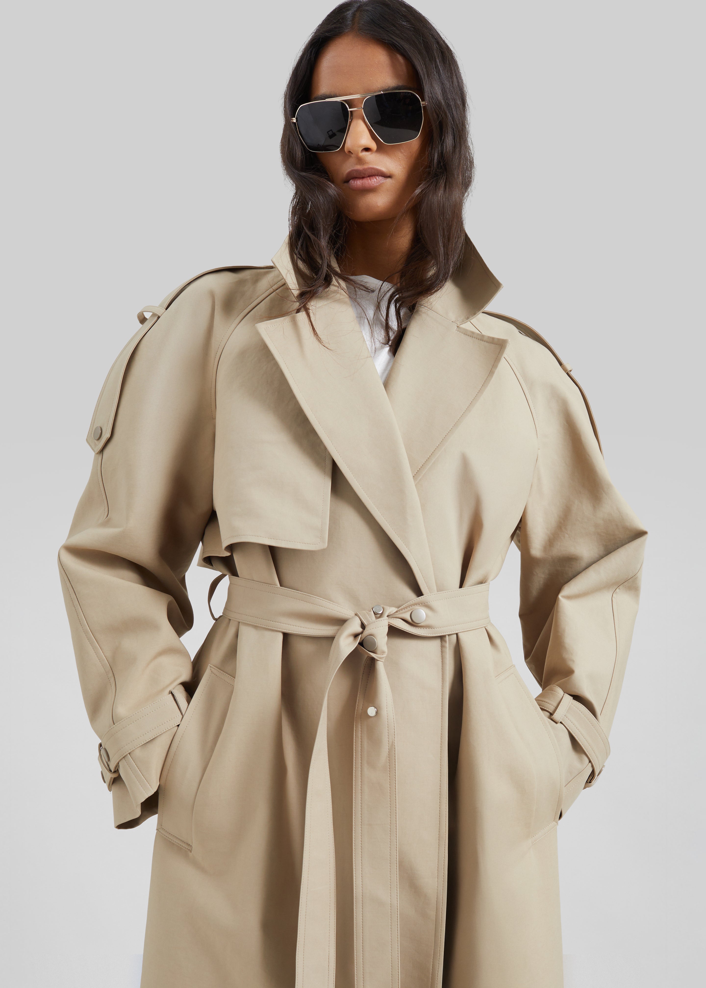 ジャケット・アウター SOFTHYPHEN BASIC TRENCH COAT Rhodes Trench Coat - Natural – The Frankie Shop Europe