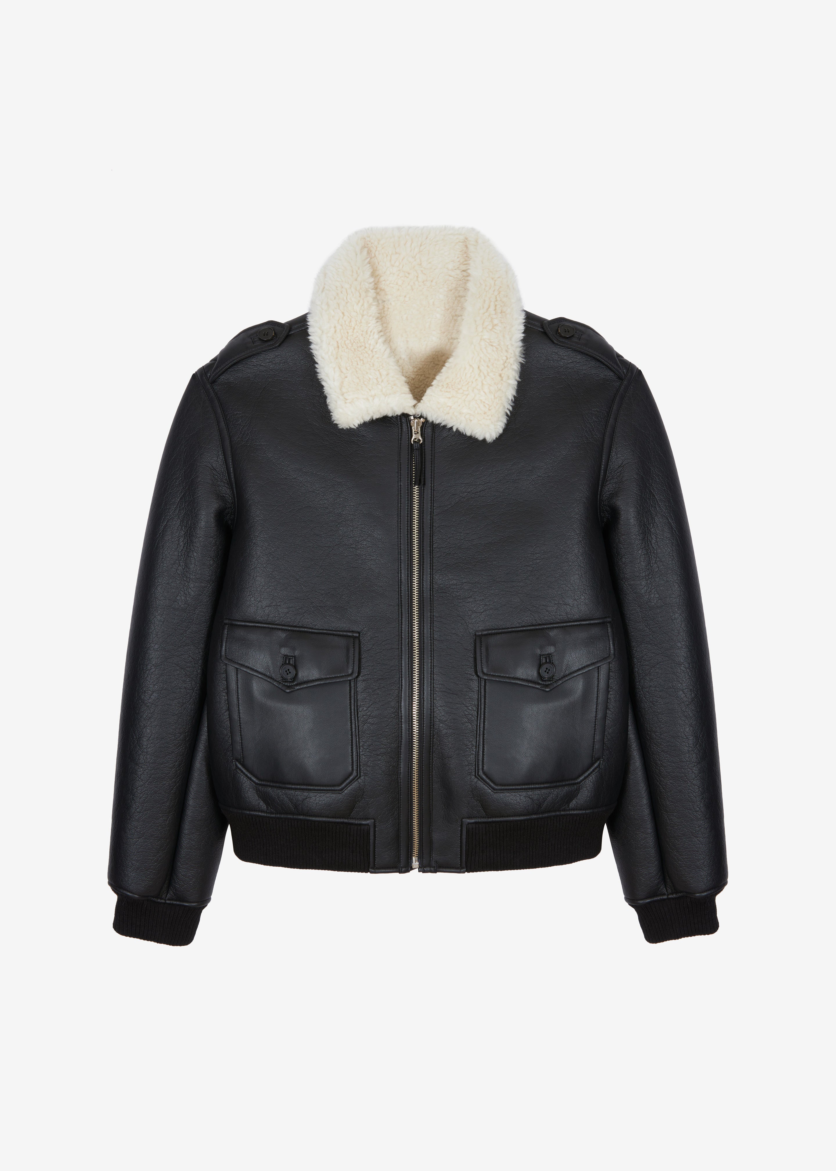 Richter Shearling Jacket - Black - 8