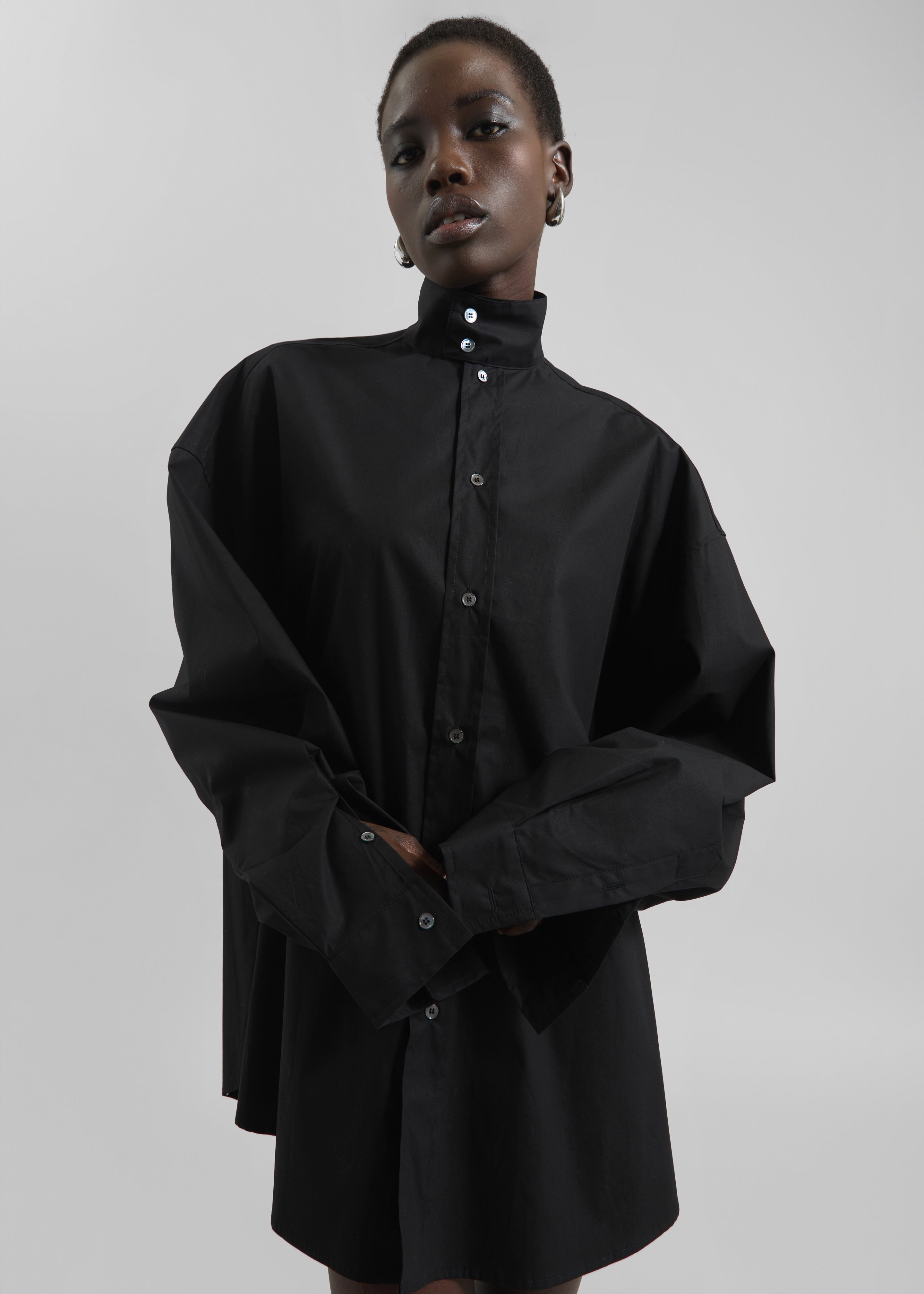 Riken Oversized Shirt - Black - 4