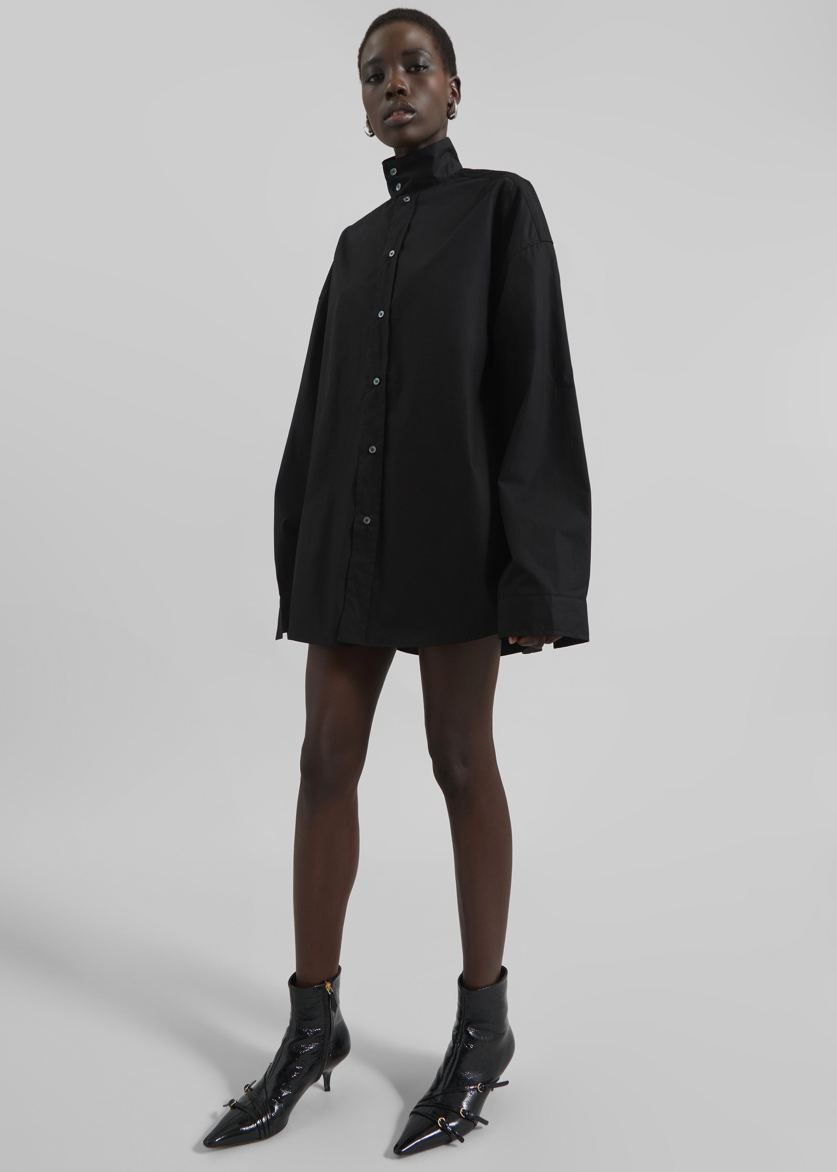 Riken Oversized Shirt - Black - 3