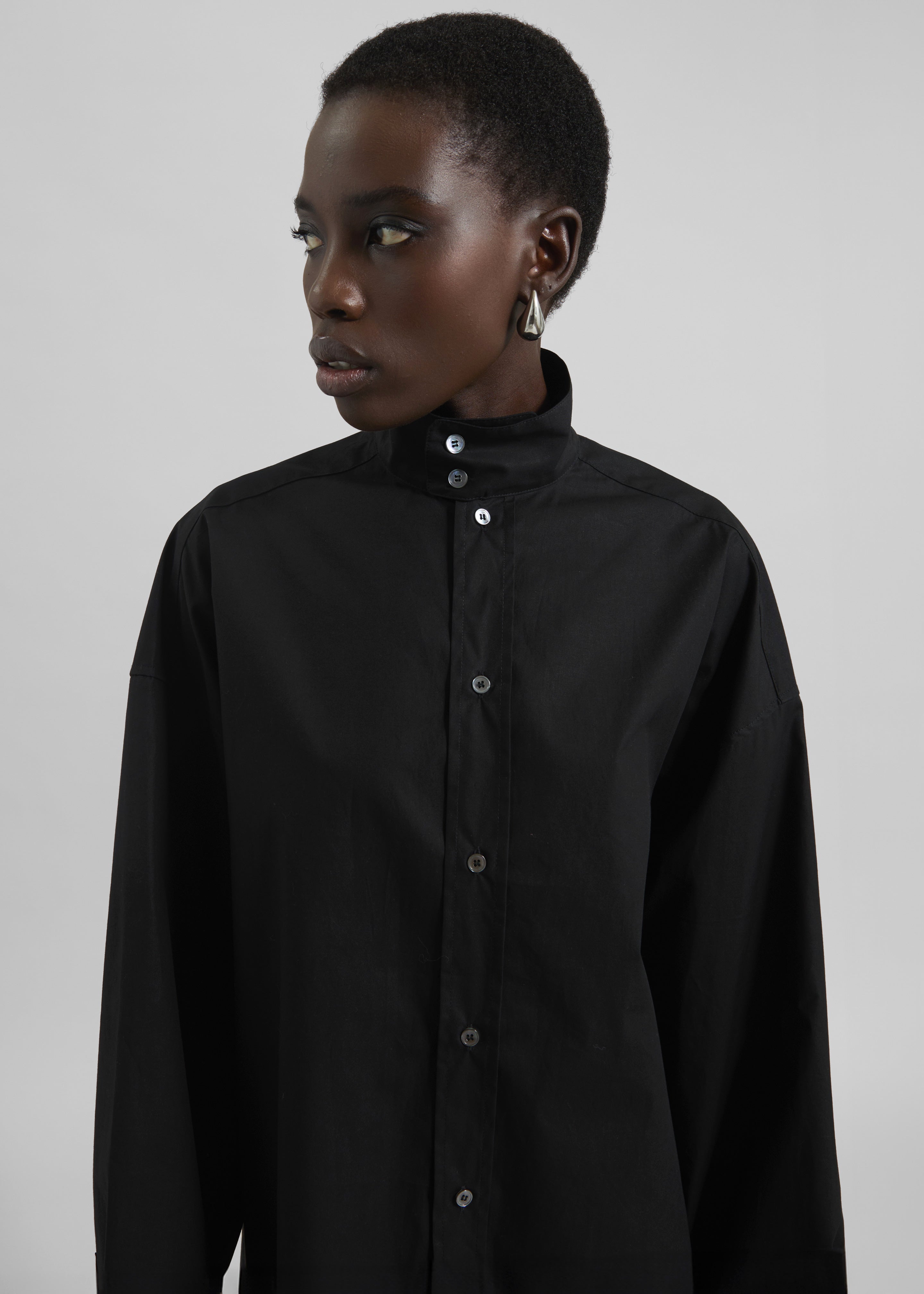 Riken Oversized Shirt - Black - 5