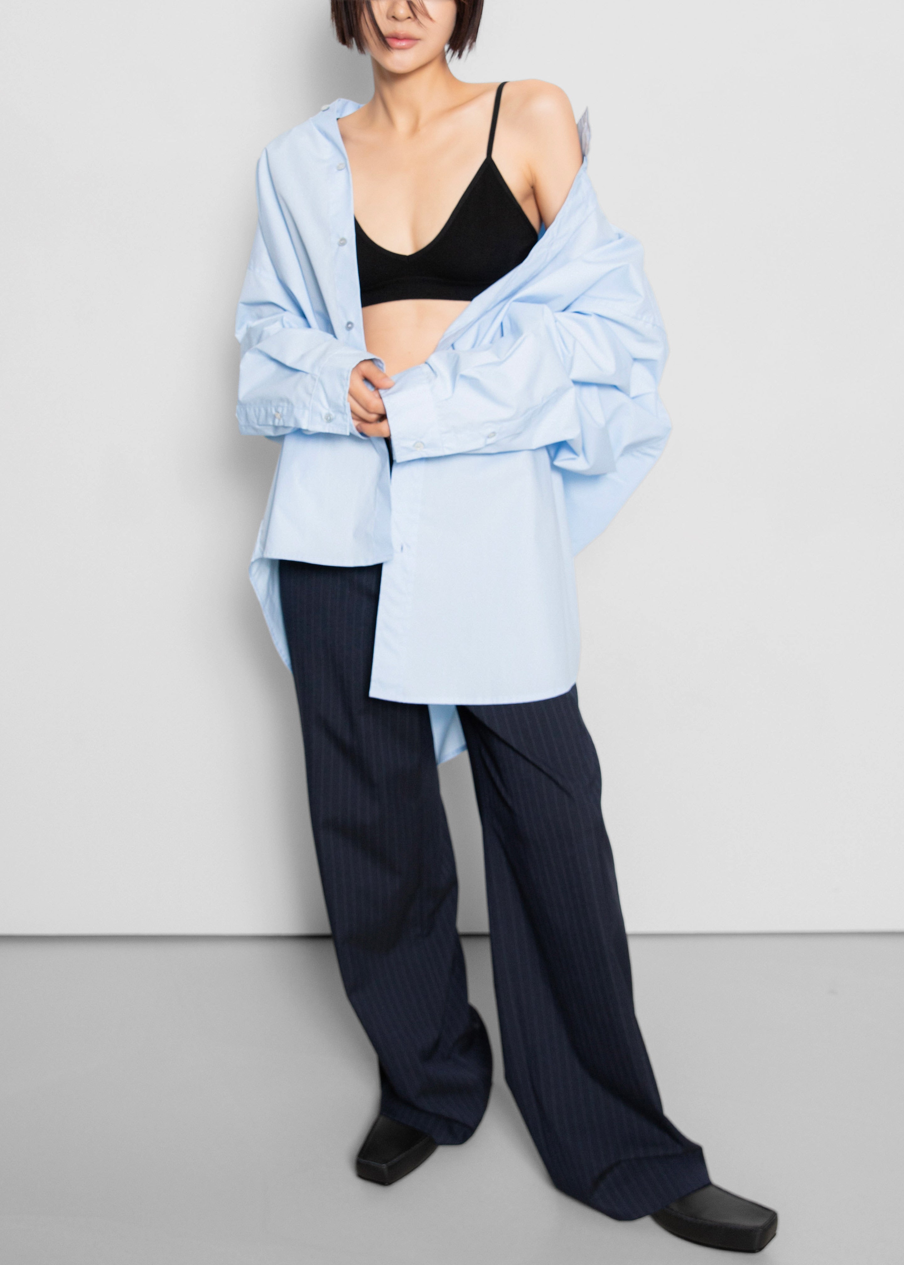 Riken Oversized Shirt - Sky Blue - 12