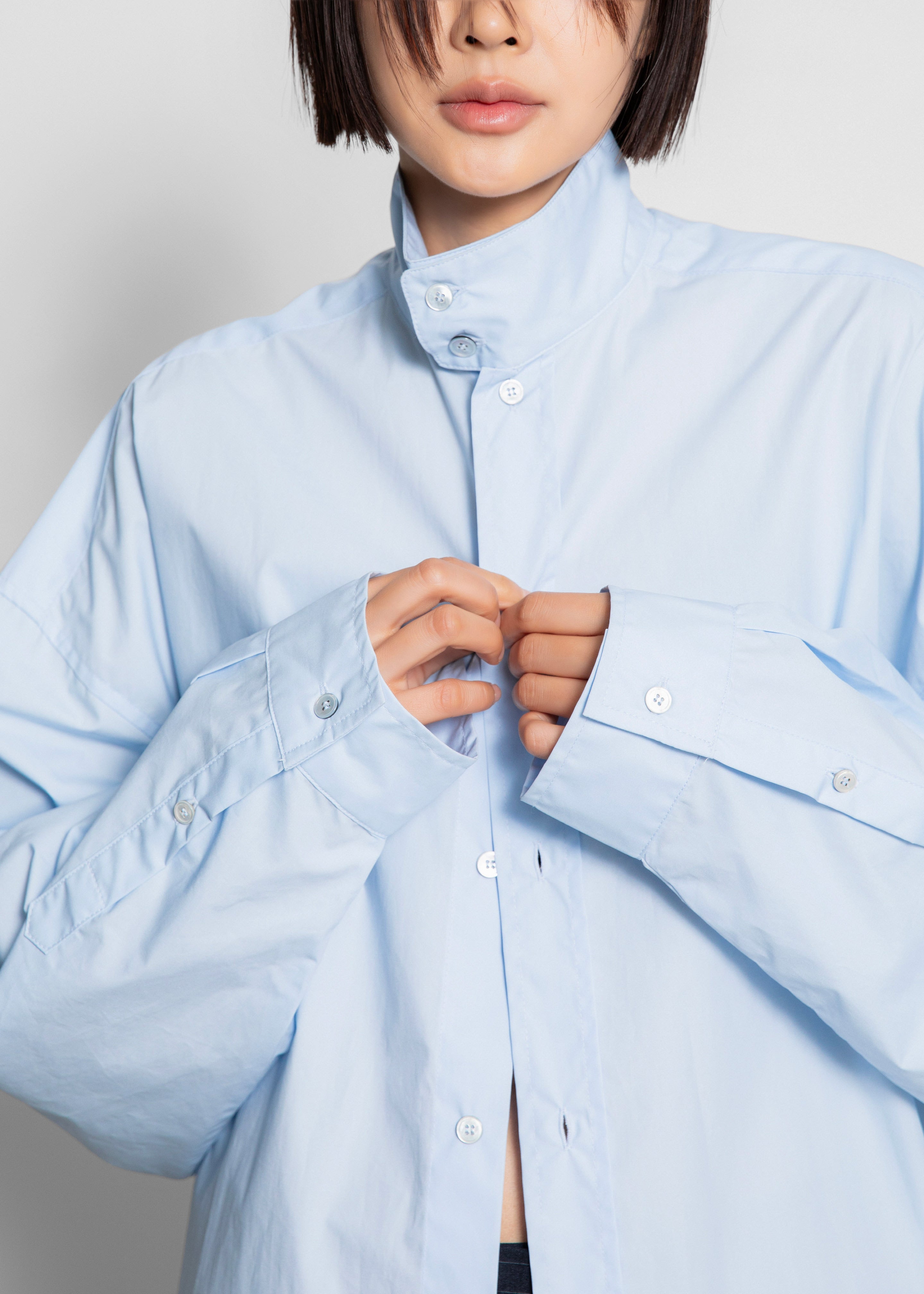 Riken Oversized Shirt - Sky Blue - 13