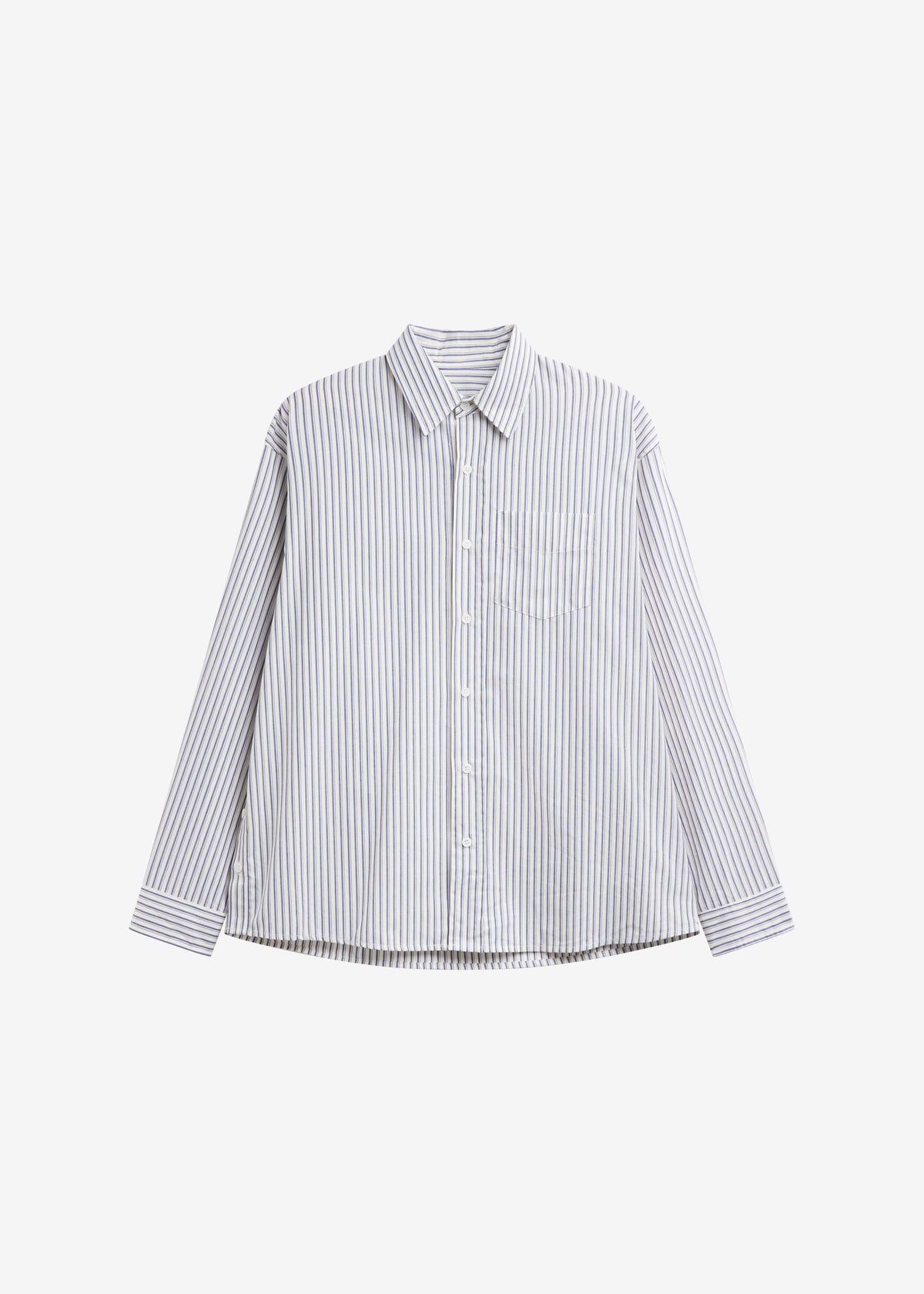 Rilly Adjustable Side Slit Shirt - Ivory Multi Stripe - 9