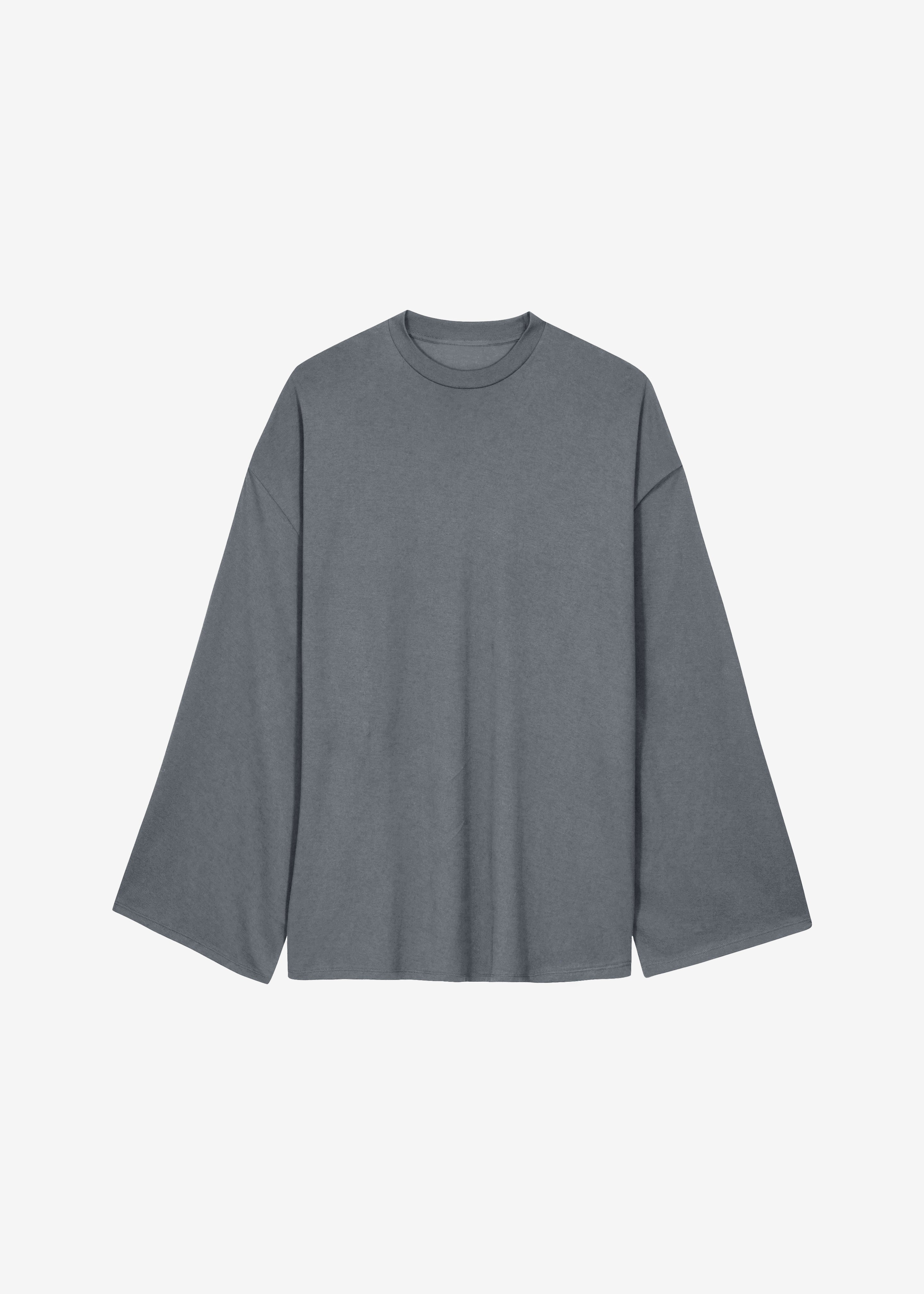 Rio Oversized Sleeve Tee - Dark Grey Melange - 8