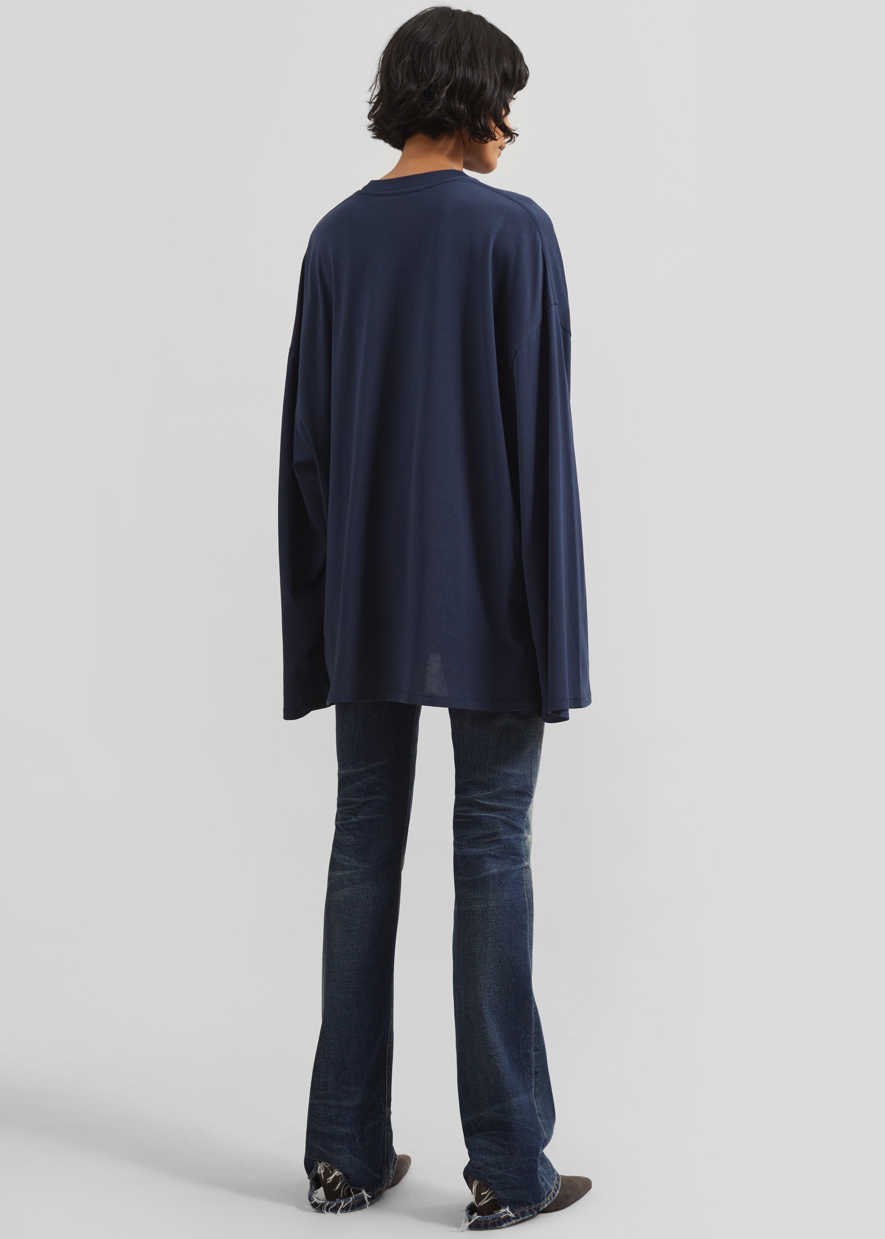 Rio Oversized Sleeve Tee - Dark Navy - 5