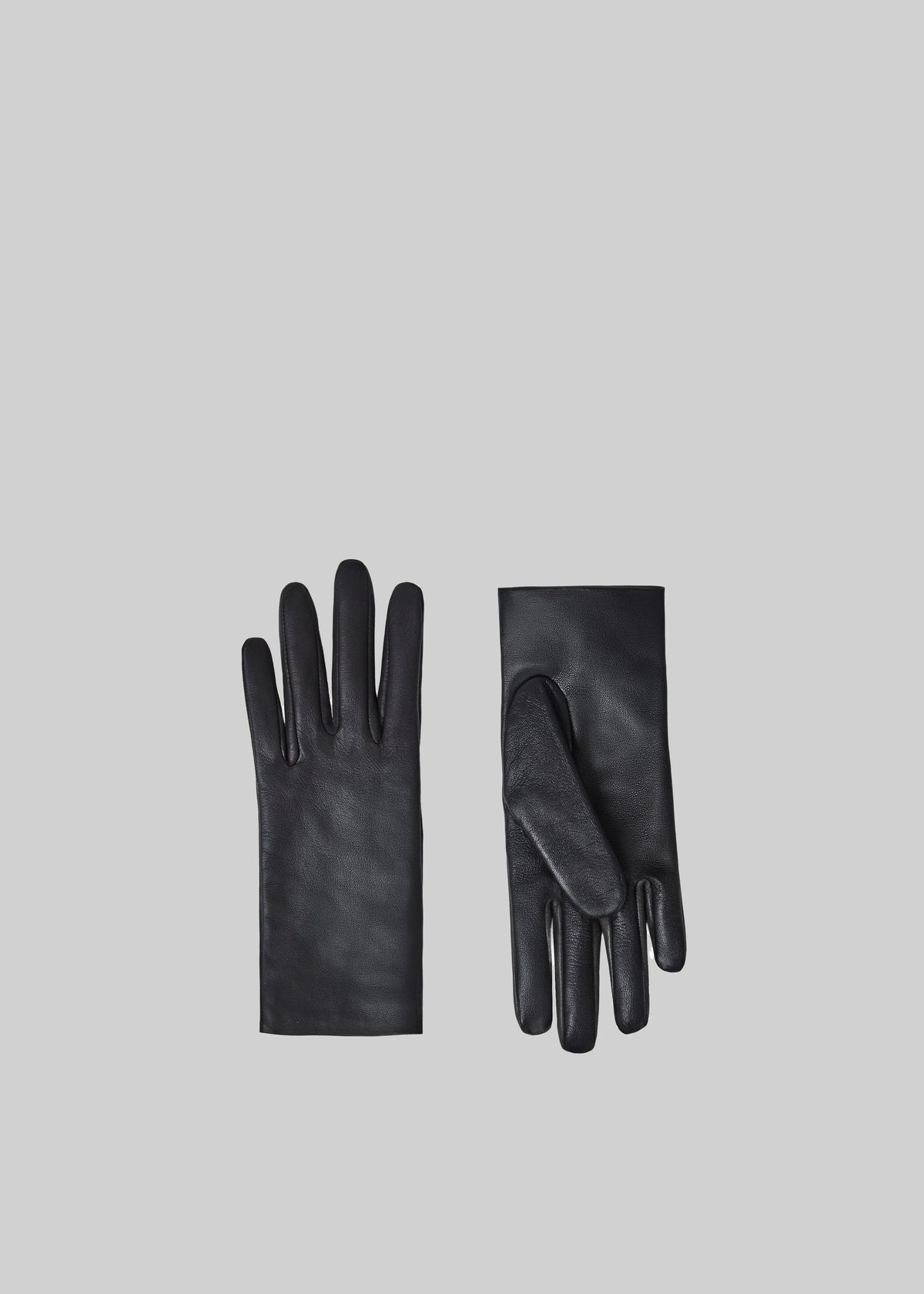 Rion Short Leather Gloves - Black