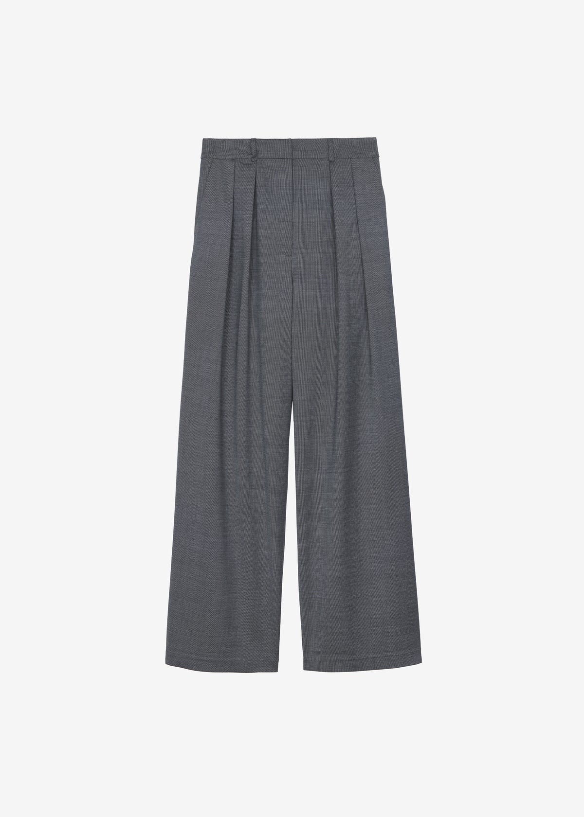 Ripley Pleated Trousers - Grey Melange - 9