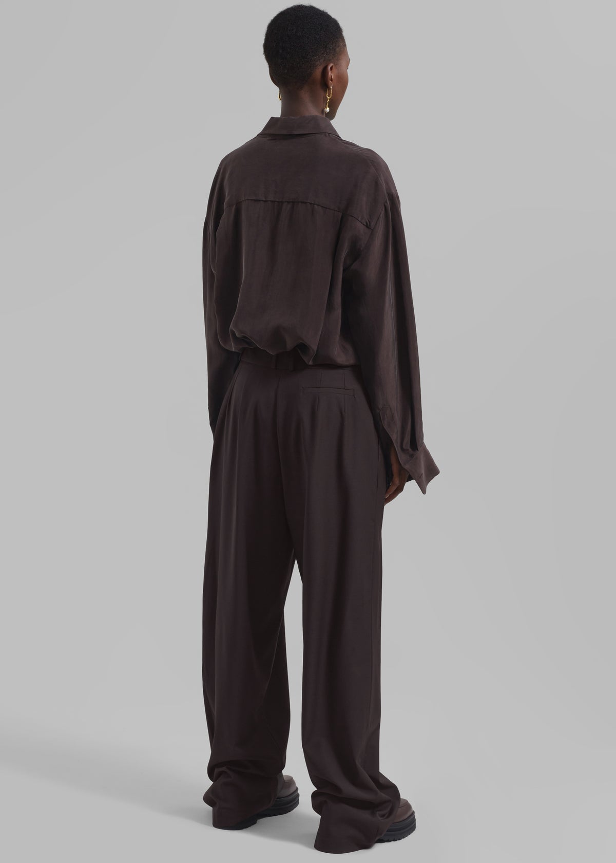 Ripley Pleated Trousers - Brown - 8