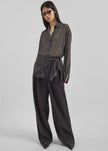 Ripley Pleated Trousers - Brown