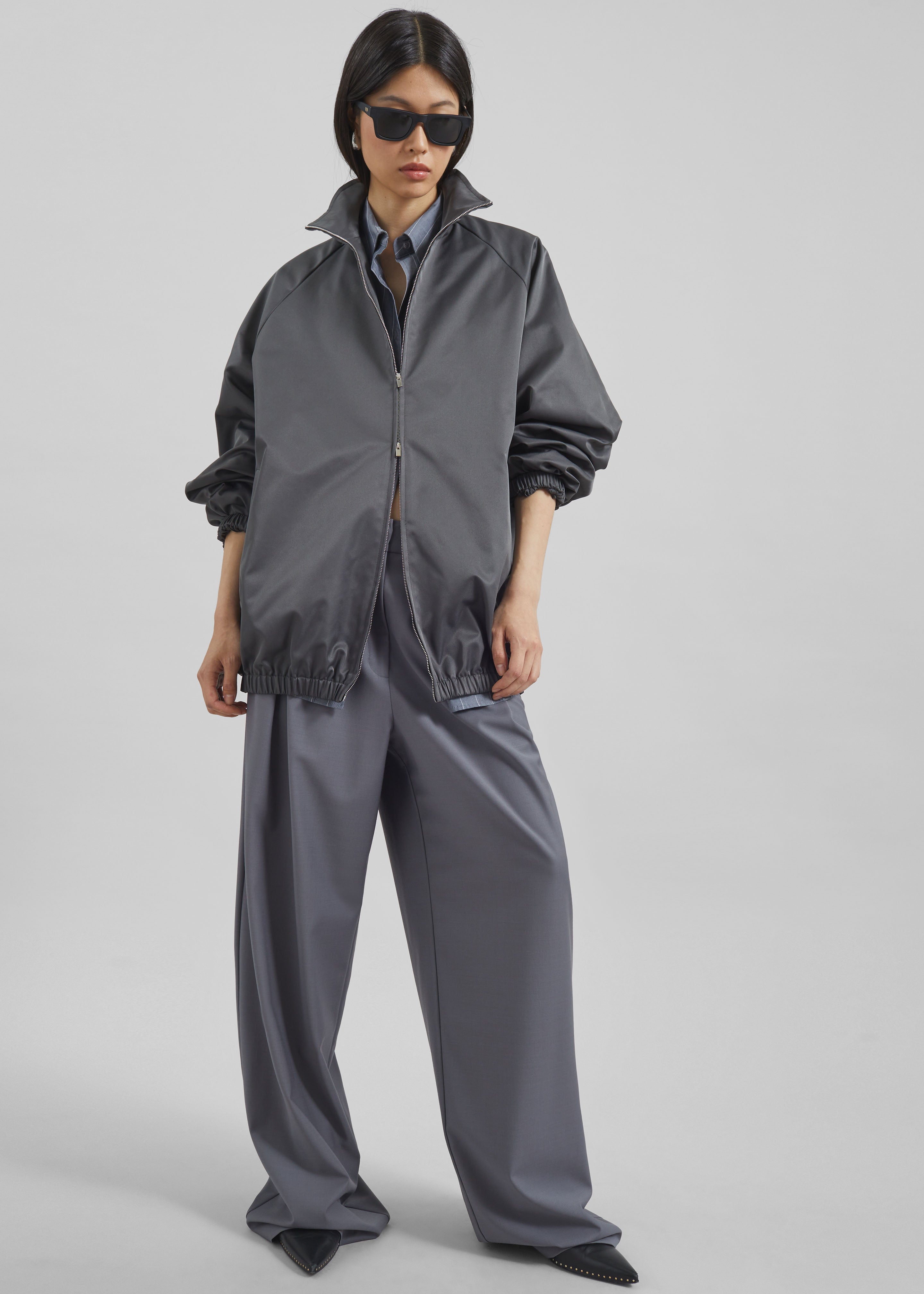 Ripley Pleated Trousers - Grey - 9