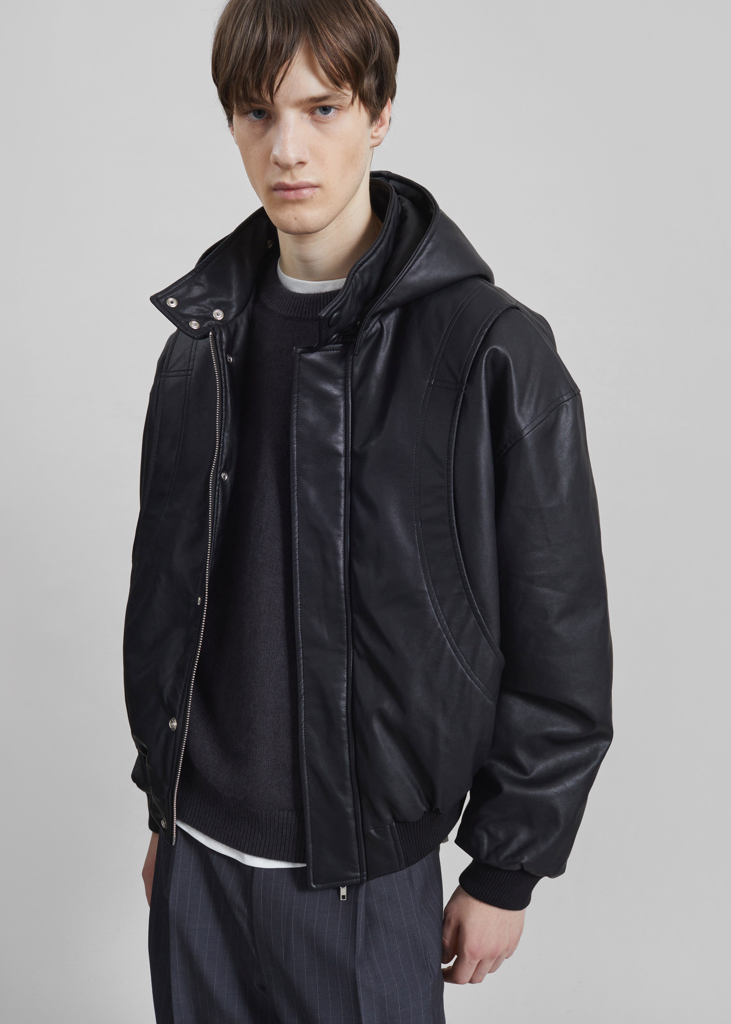 Risor Faux Leather Jacket - Black - 5