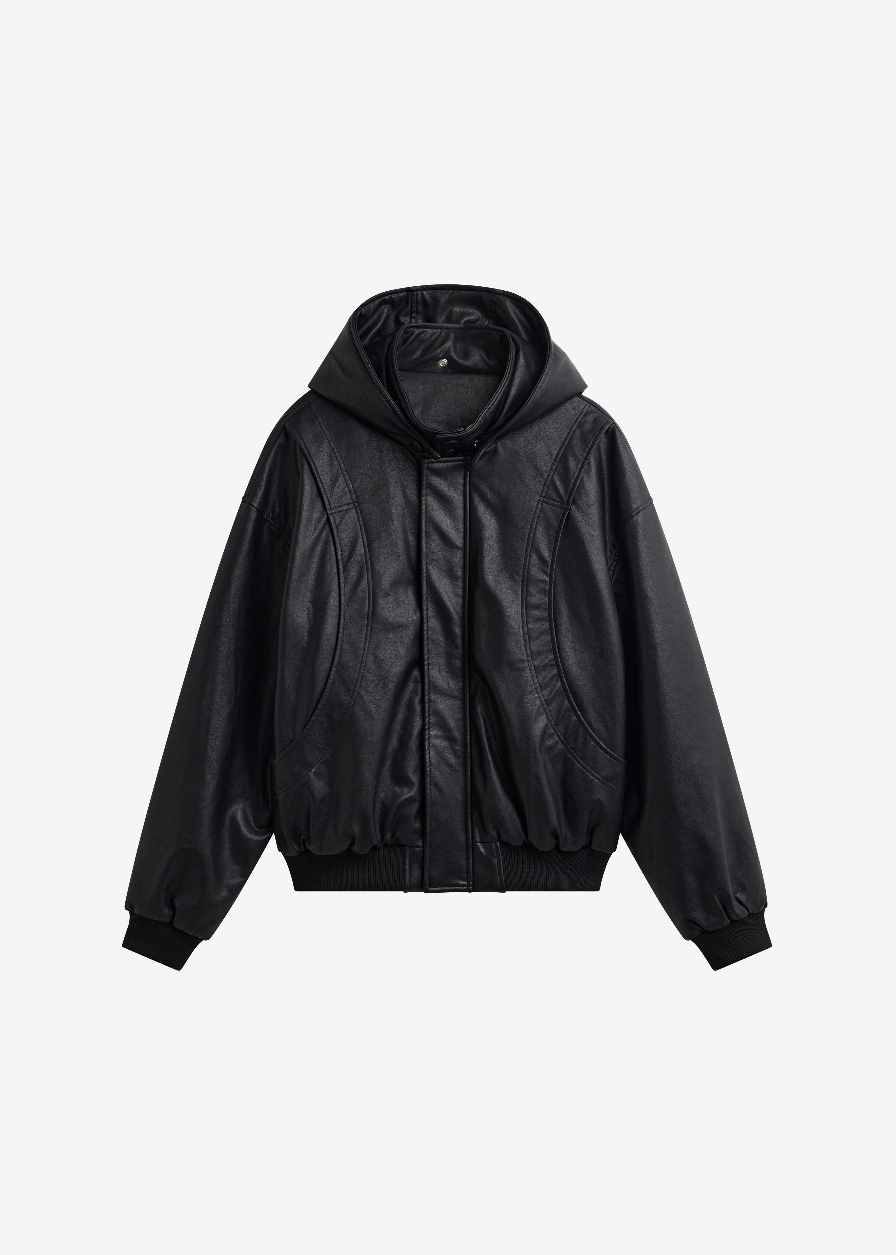 Risor Faux Leather Jacket - Black - 8