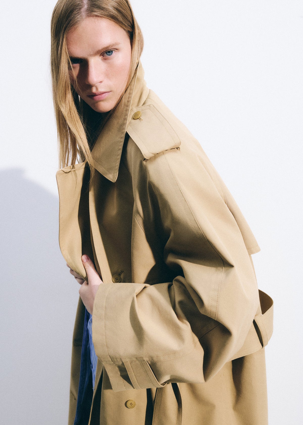 Riva Cotton Trench Coat - Camel - 4