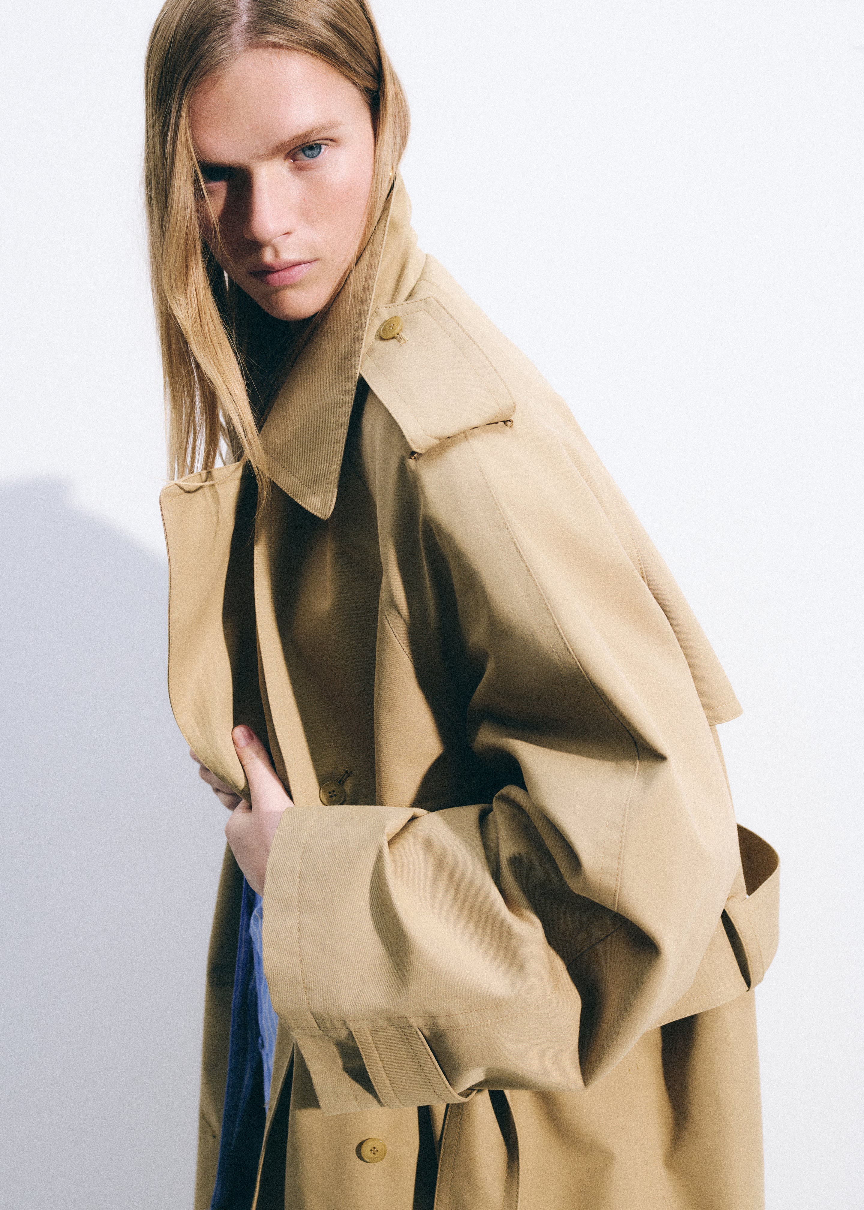 Riva Cotton Trench Coat - Camel - 4