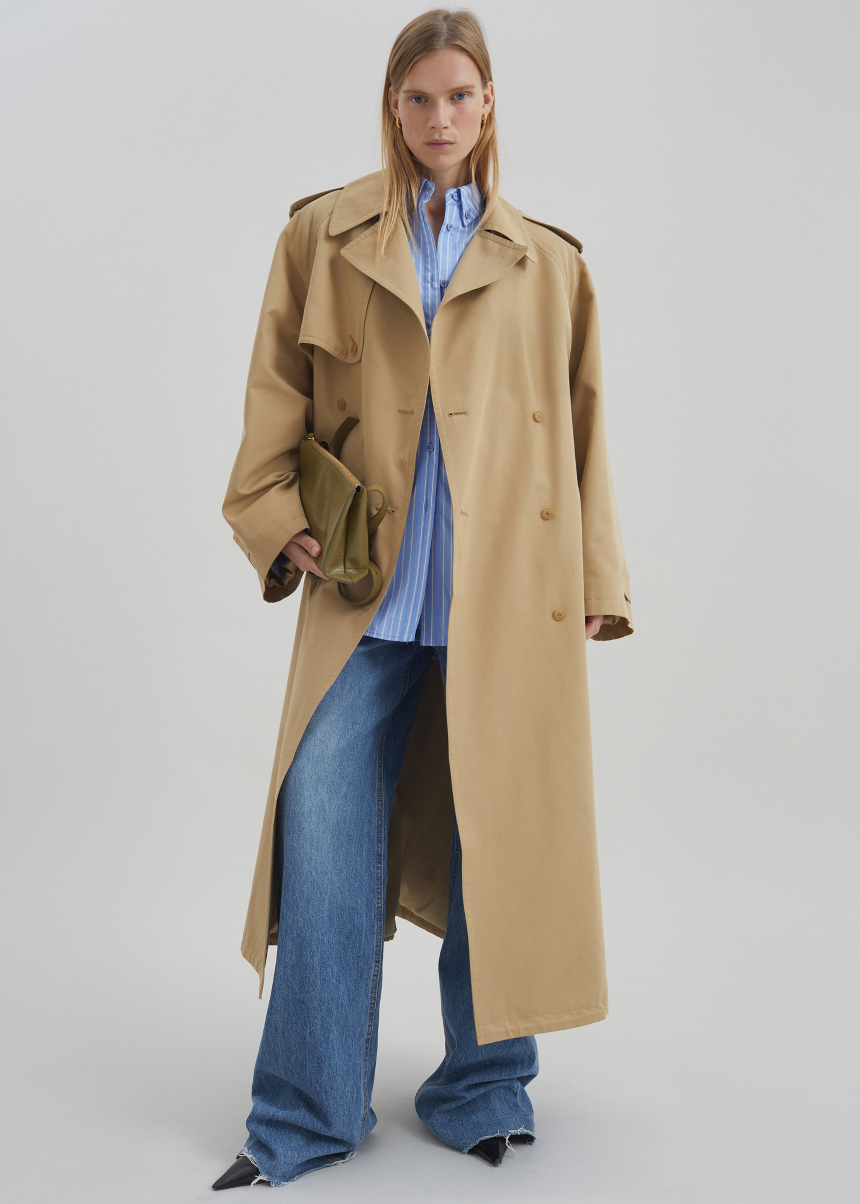 Riva Cotton Trench Coat - Camel – The Frankie Shop Europe