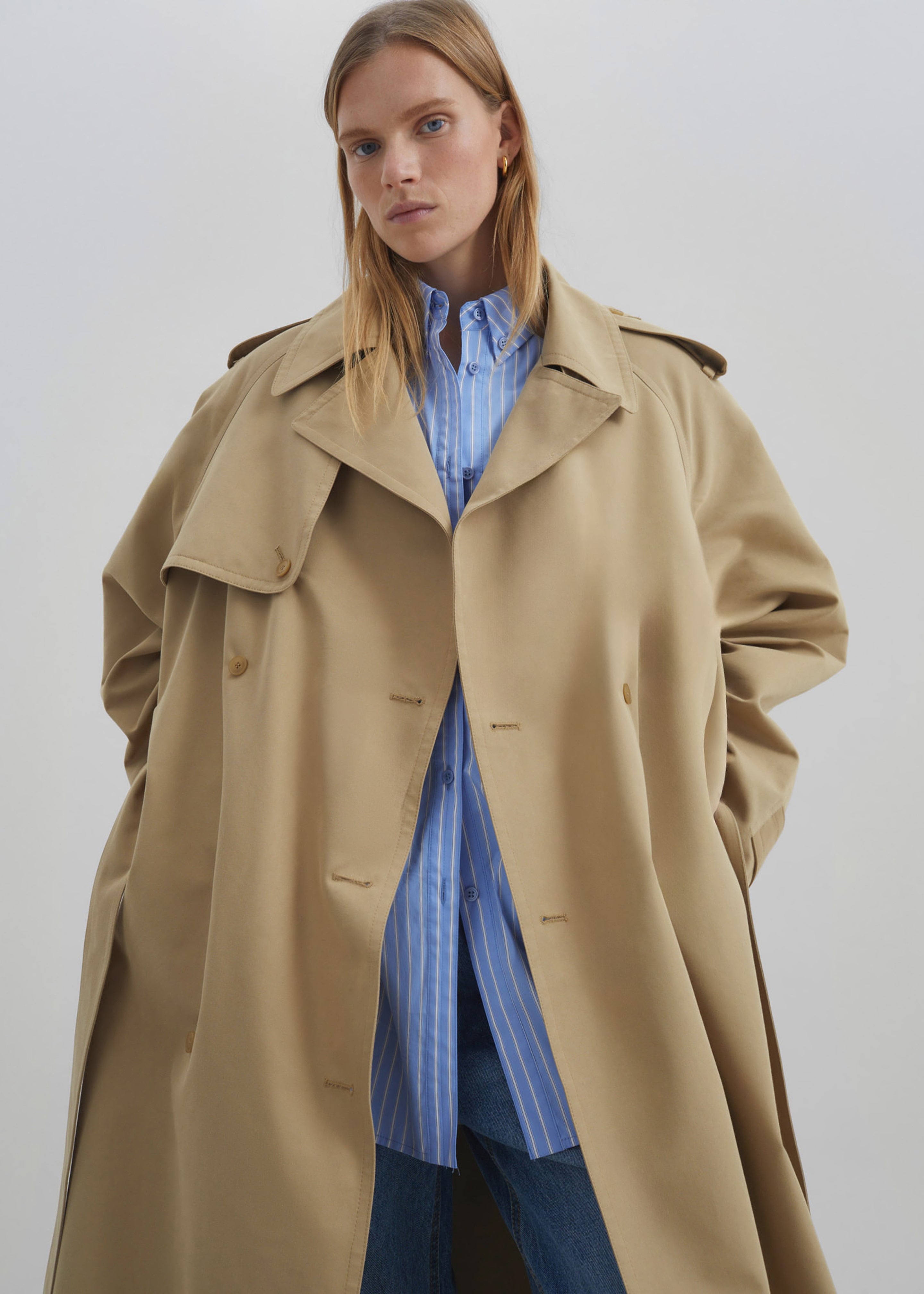 Riva Cotton Trench Coat - Camel - 2