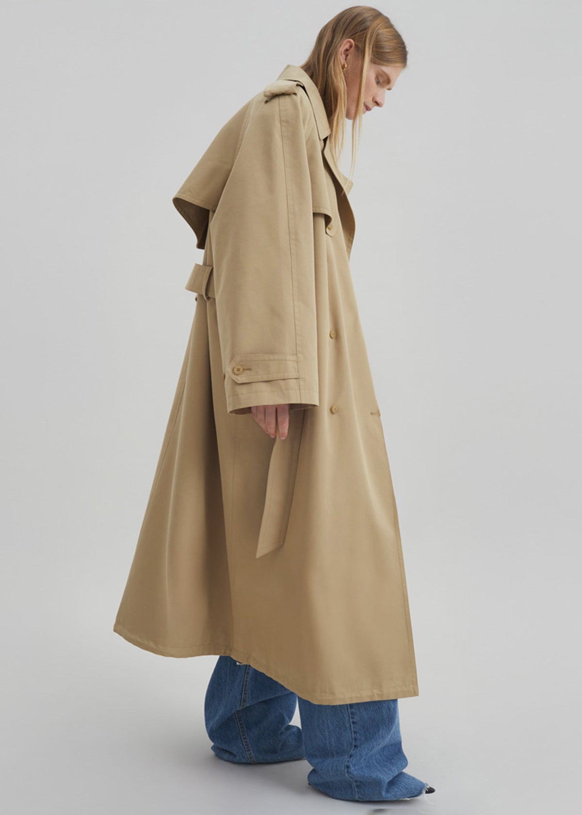 Riva Cotton Trench Coat - Camel - 3