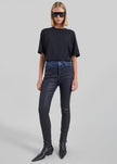 Jeans slim Riven con finitura spalmata - Nero