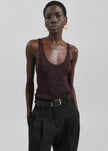 Rivo Knit Tank Top - Burgundy