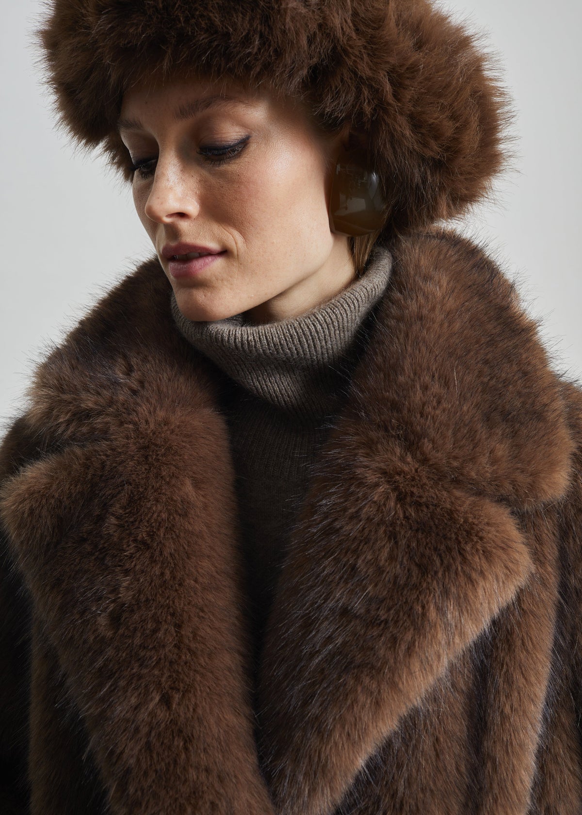 Chapka Roana en fausse fourrure - Marron - 2